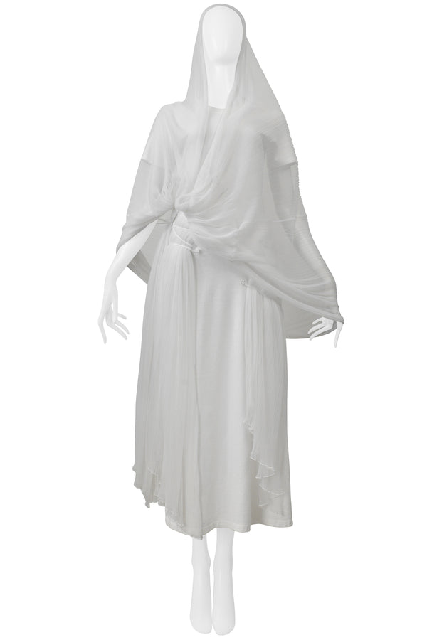 ISSEY MIYAKE ICONIC WHITE GODDESS CONCEPT DRESS 2003