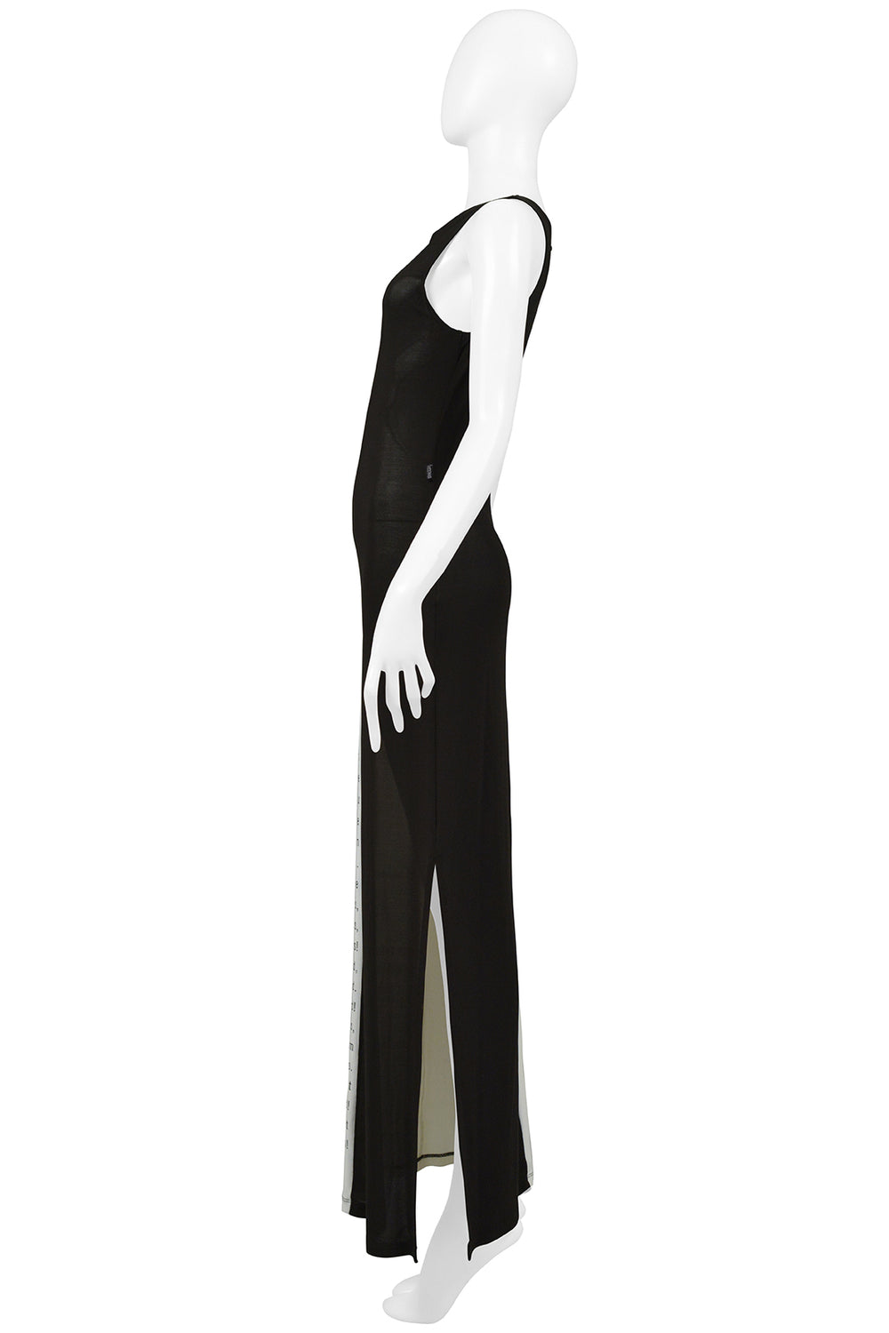 美品/MOSCHINO/ドレスコート/38/BLACK MOSCHINO BLACK LEATHER SKIRT SUIT WITH GOLD CHAIN TASSELS 1989