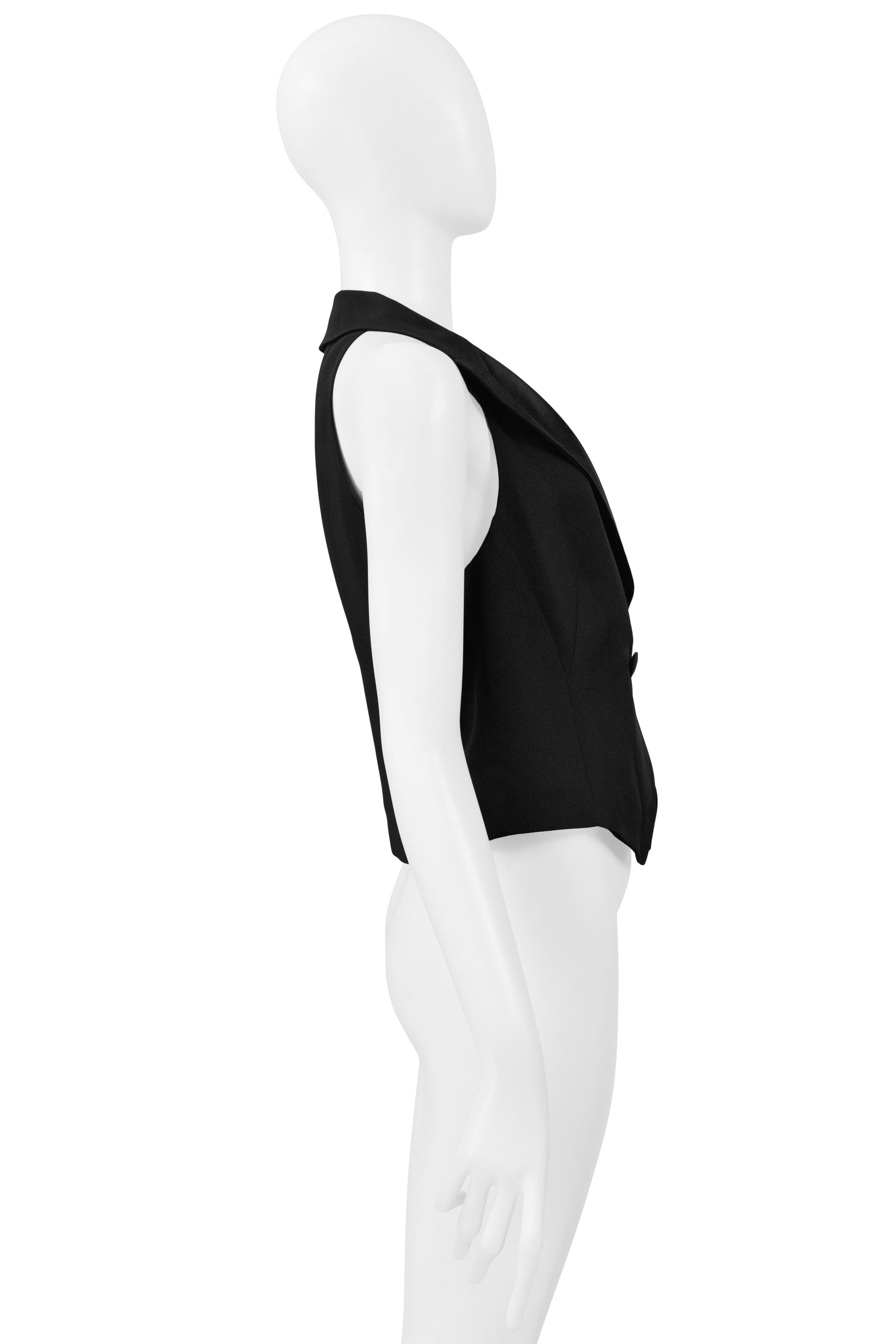 VINTAGE EXTE BLACK TUXEDO HALTER VEST