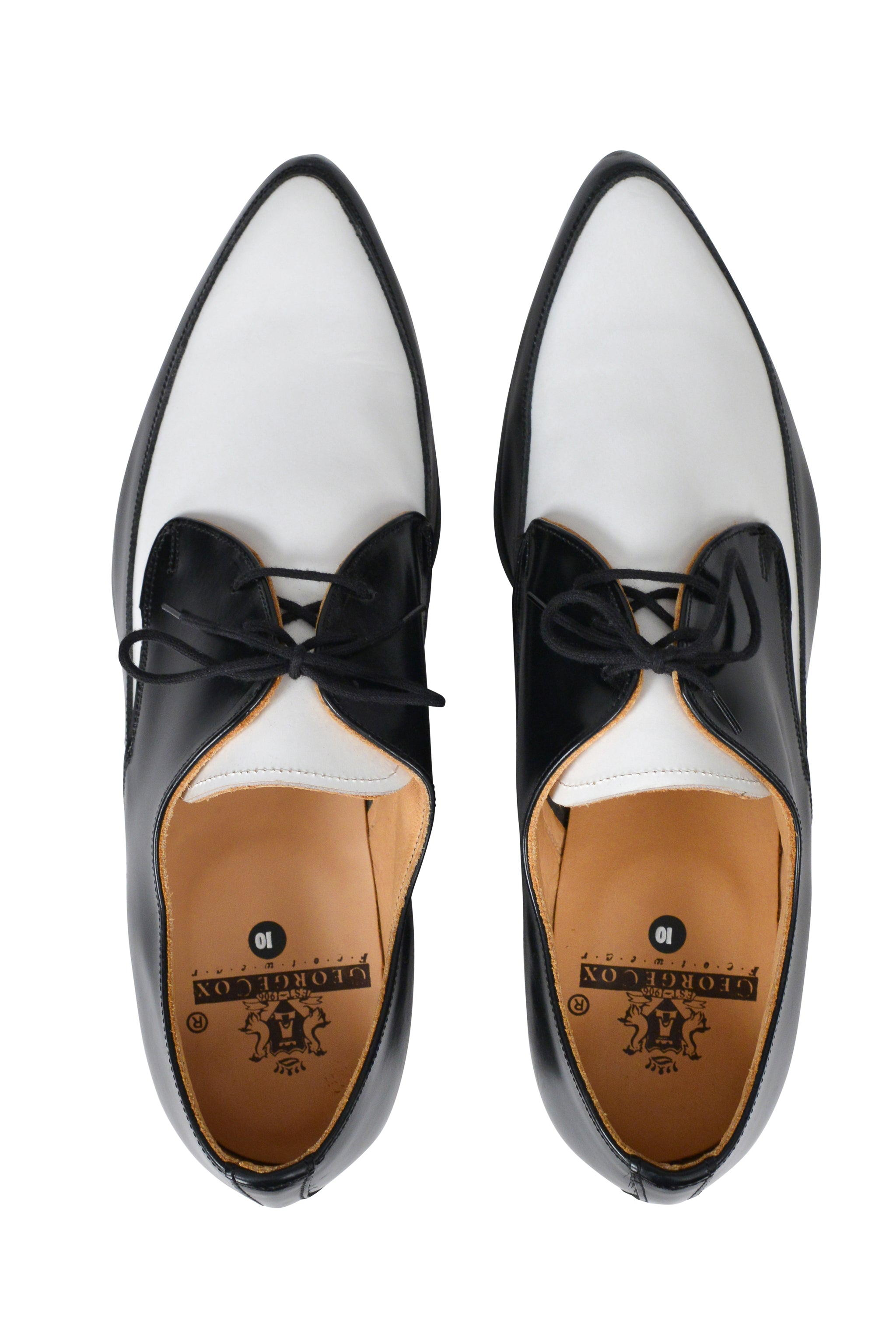 GEORGE COX BLACK AND WHITE SHOES