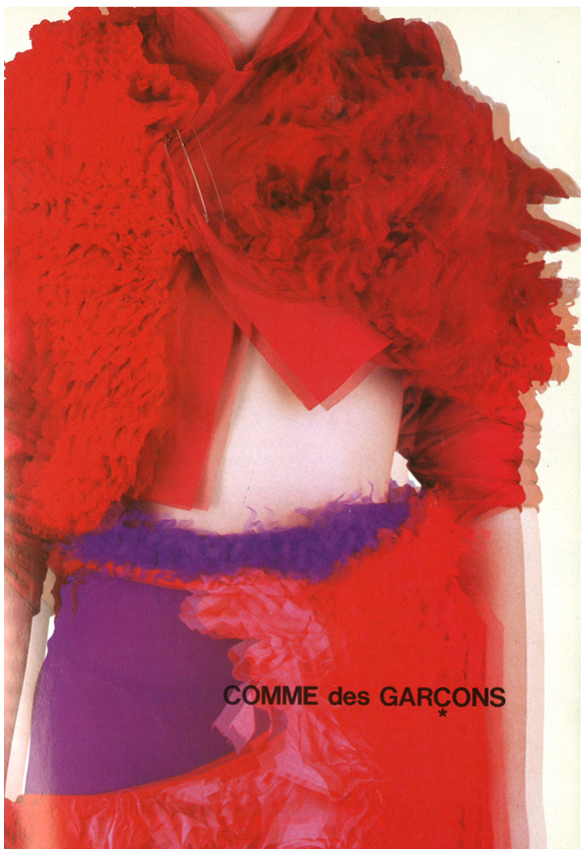 COMME DES GARCONS RED FANCY RUFFLE BOLERO JACKET 2000