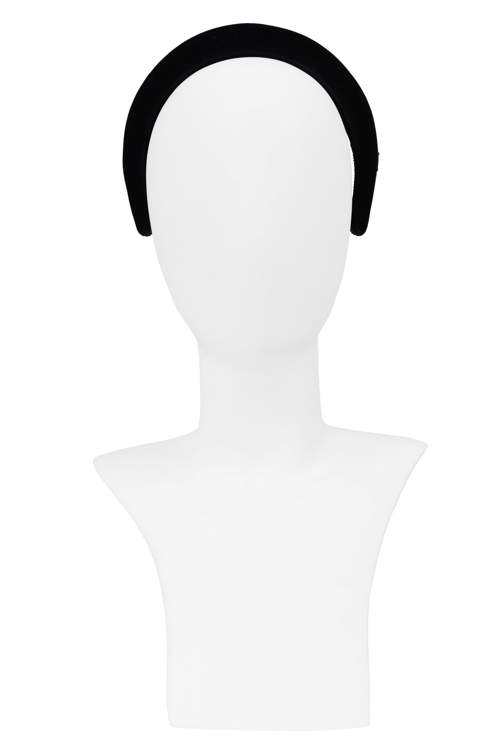 PRADA BLACK VELVET PADDED HEADBAND