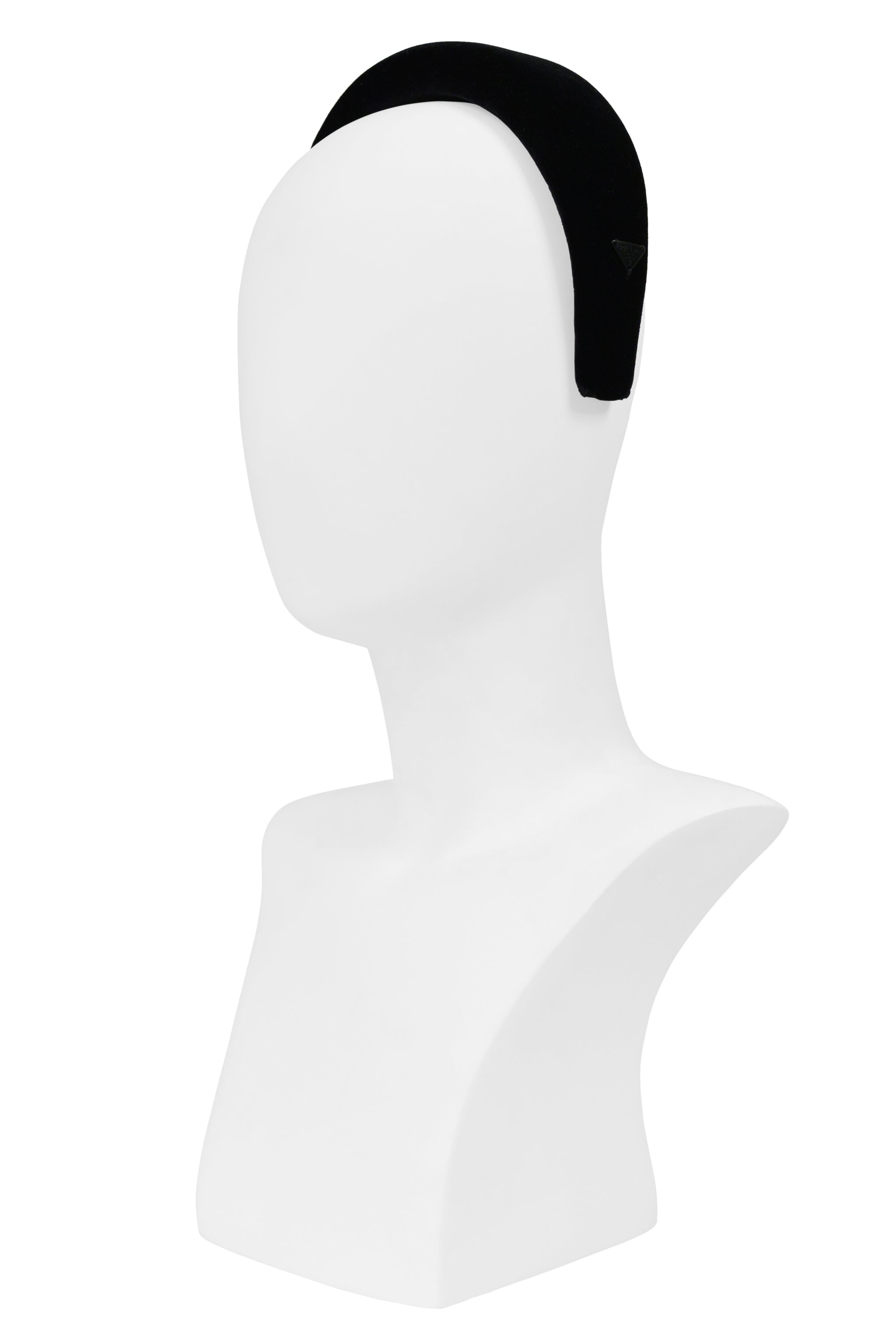 PRADA BLACK VELVET PADDED HEADBAND