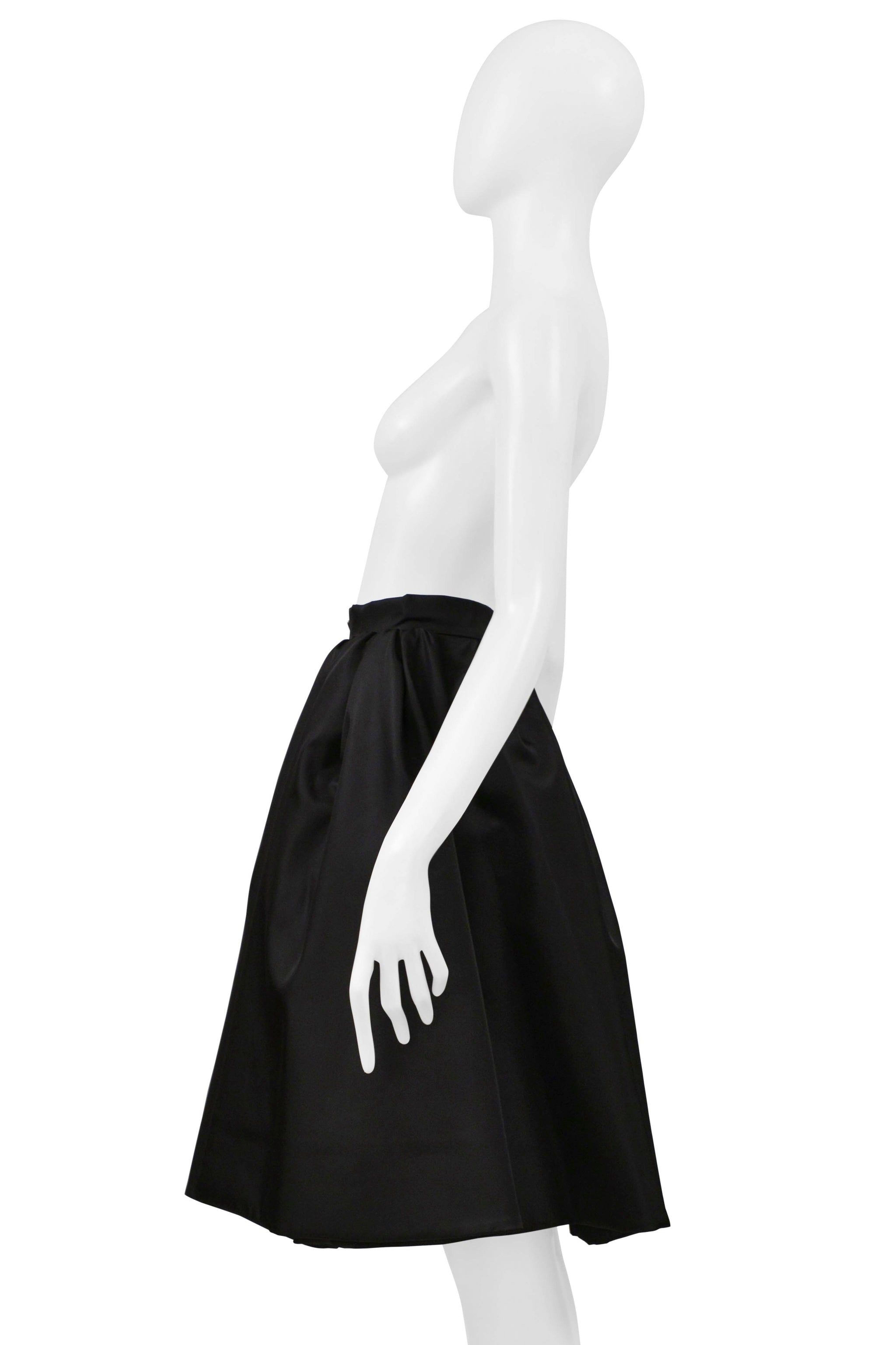PRADA BY RAF SIMONS RE-NYLON BLACK SKIRT WITH LOGO 2021