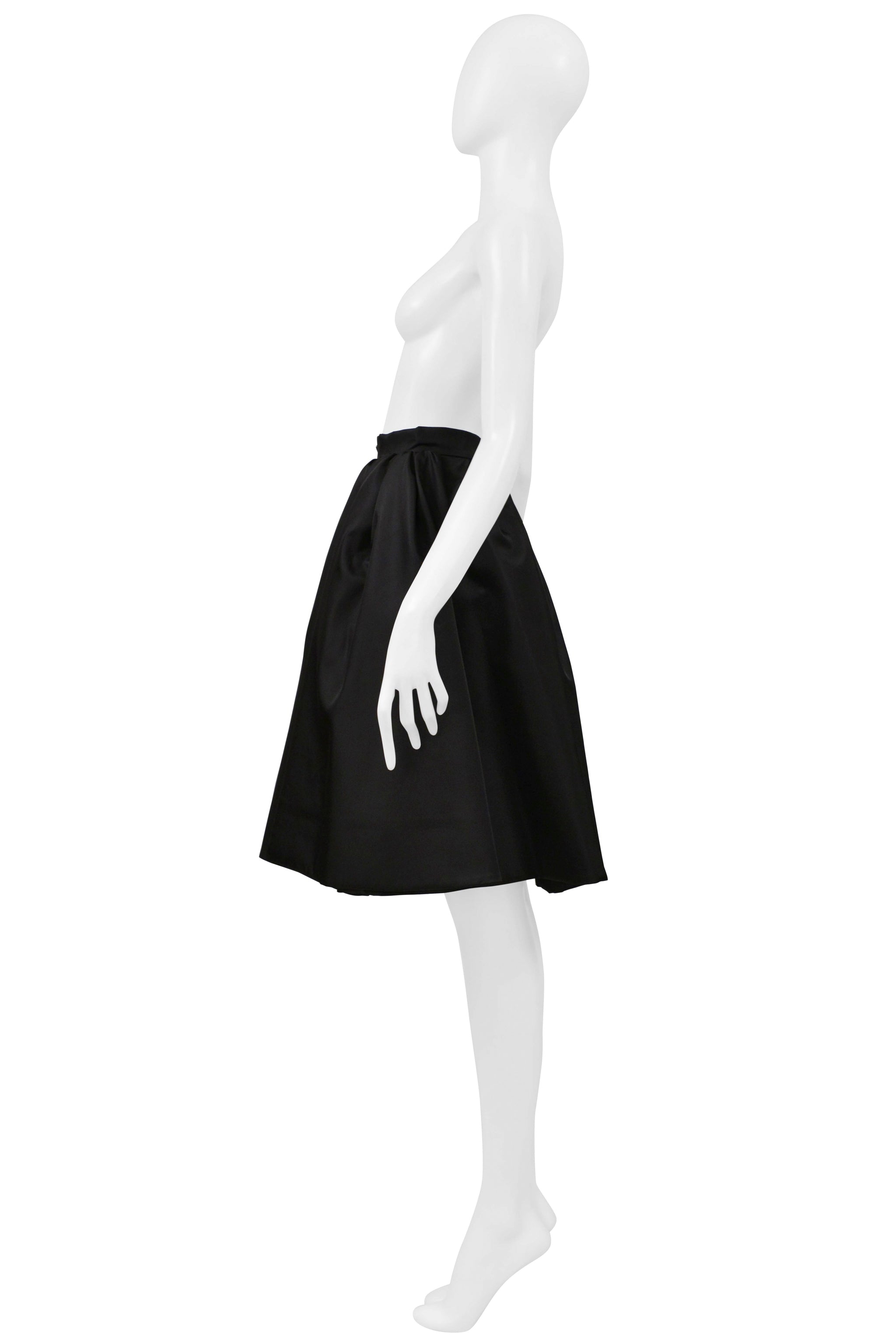 PRADA BY RAF SIMONS RE-NYLON BLACK SKIRT WITH LOGO 2021