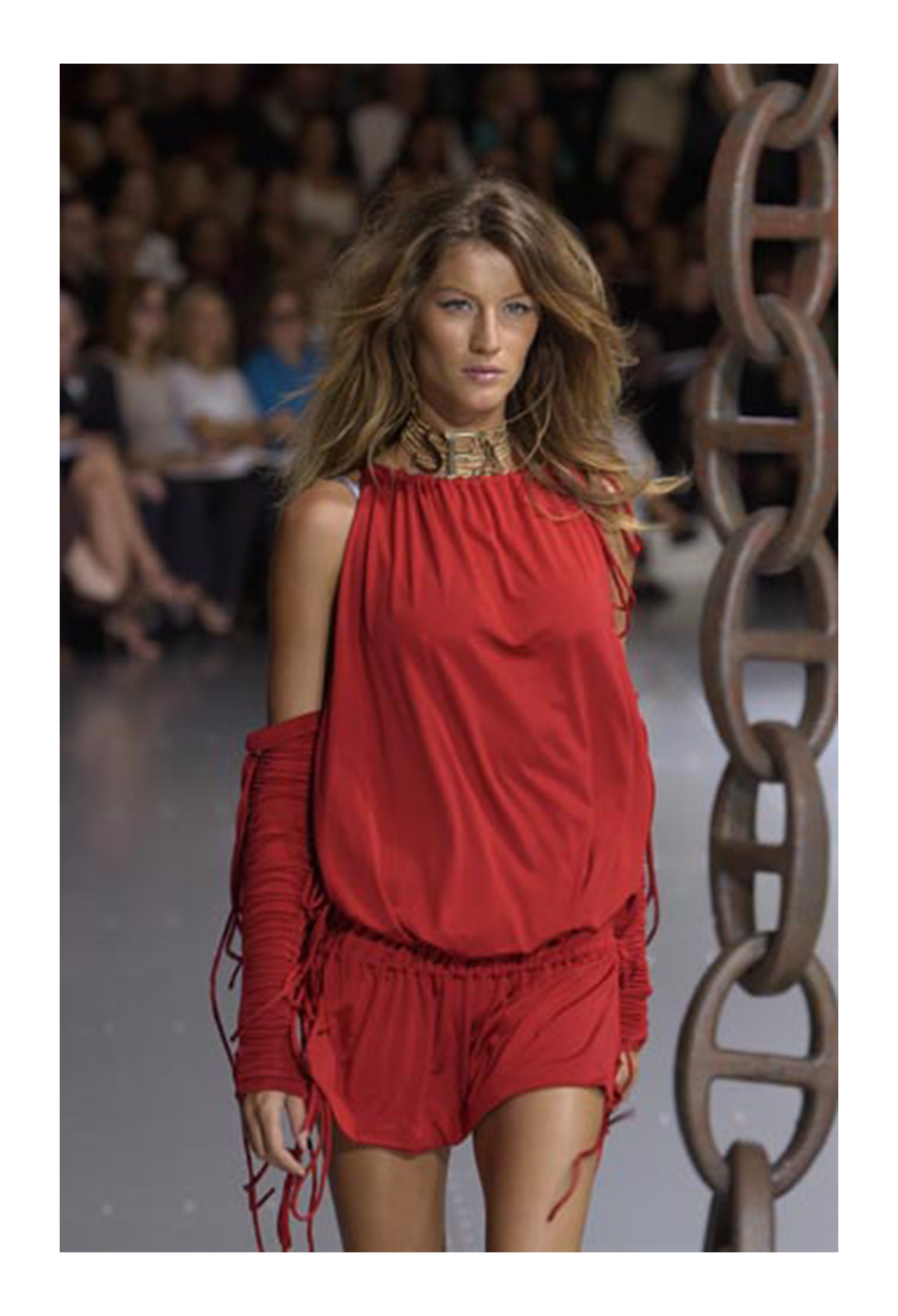 DOLCE & GABBANA RED JERSEY DRESS WITH DRAWSTRINGS WITH SLEEVES 2003