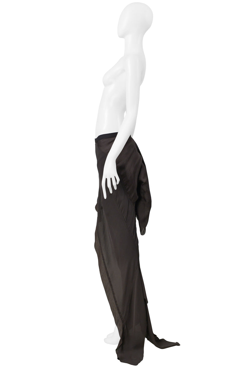 RICK OWENS  MUD BROWN MERMAID SKIRT 2004