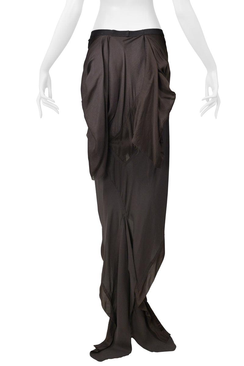 RICK OWENS  MUD BROWN MERMAID SKIRT 2004