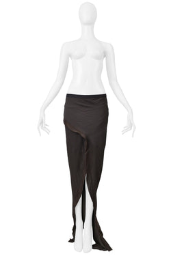 RICK OWENS  MUD BROWN MERMAID SKIRT 2004