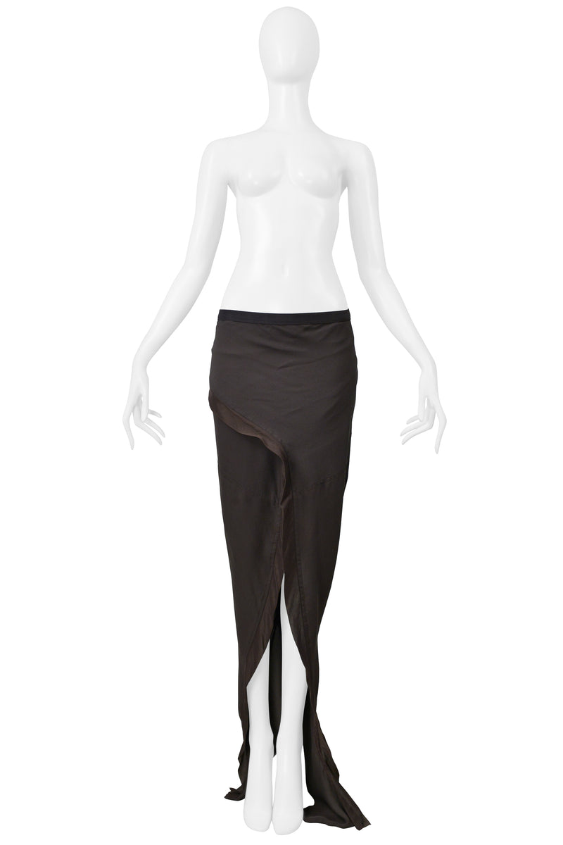RICK OWENS  MUD BROWN MERMAID SKIRT 2004
