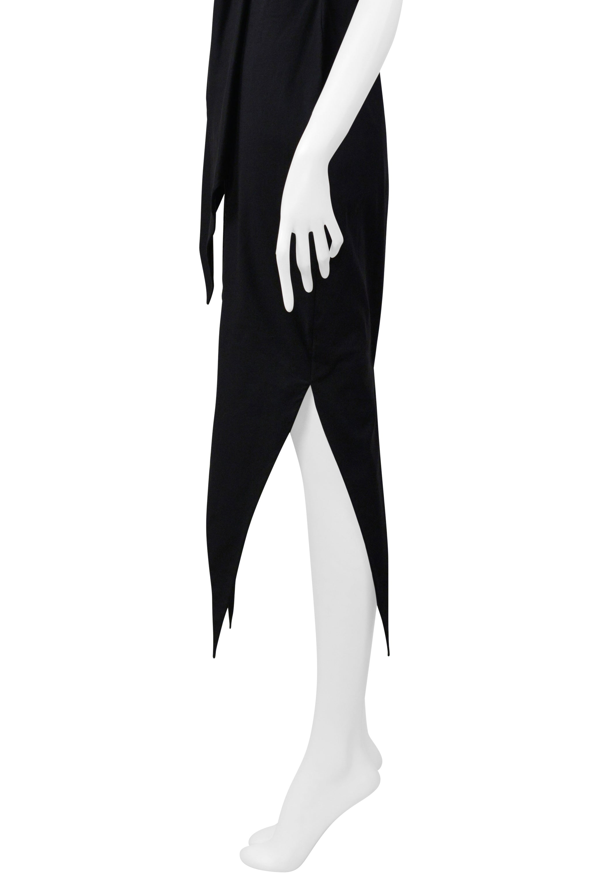 ROMEO GIGLI BLACK COLD DRESS DRESS WITH MULTIPLE STRAPS 1995