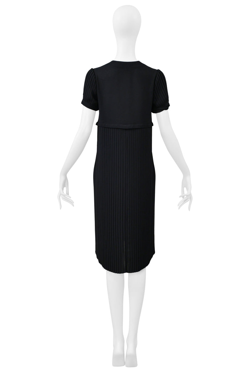 ROMEO GIGLI BLACK SHORT SLEEVED SHORT DRESS 1997