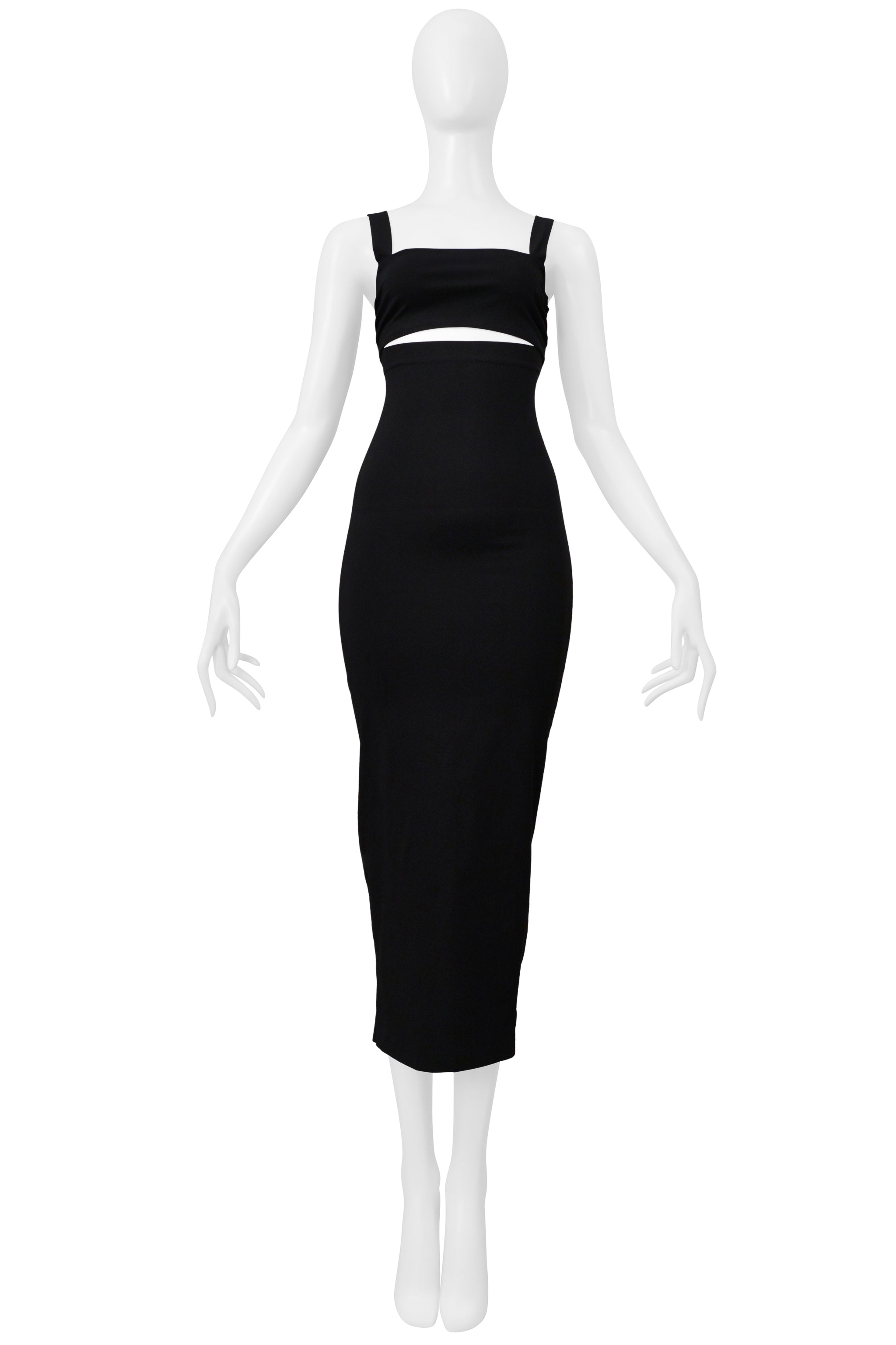 ROMEO GIGLI BLACK MIDRIFF SLIT DRESS