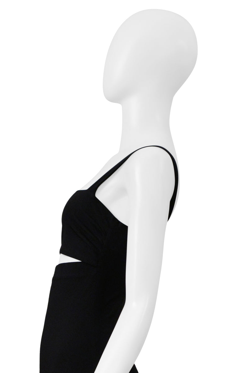 ROMEO GIGLI BLACK MIDRIFF SLIT DRESS