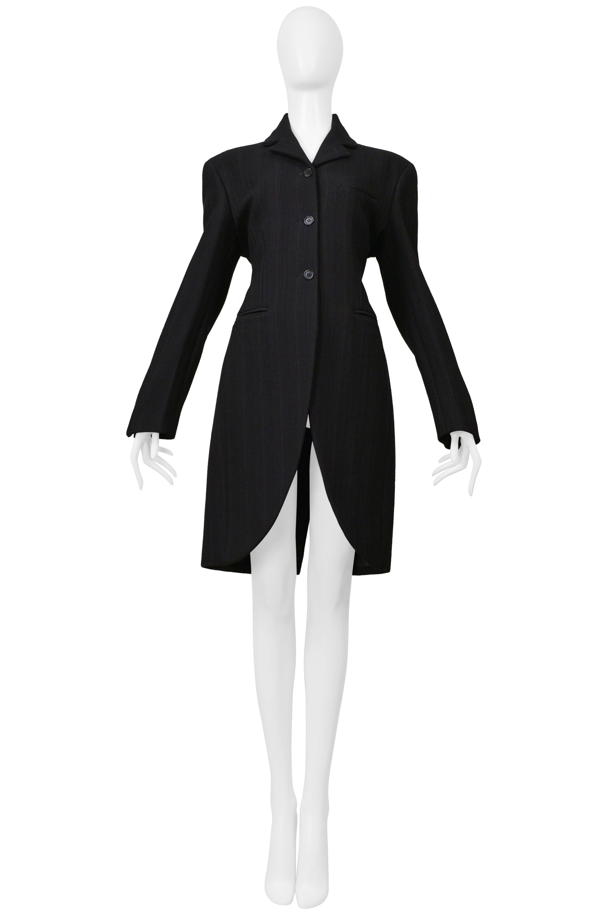 ROMEO GIGLI BLACK WOOL RIDING JACKET
