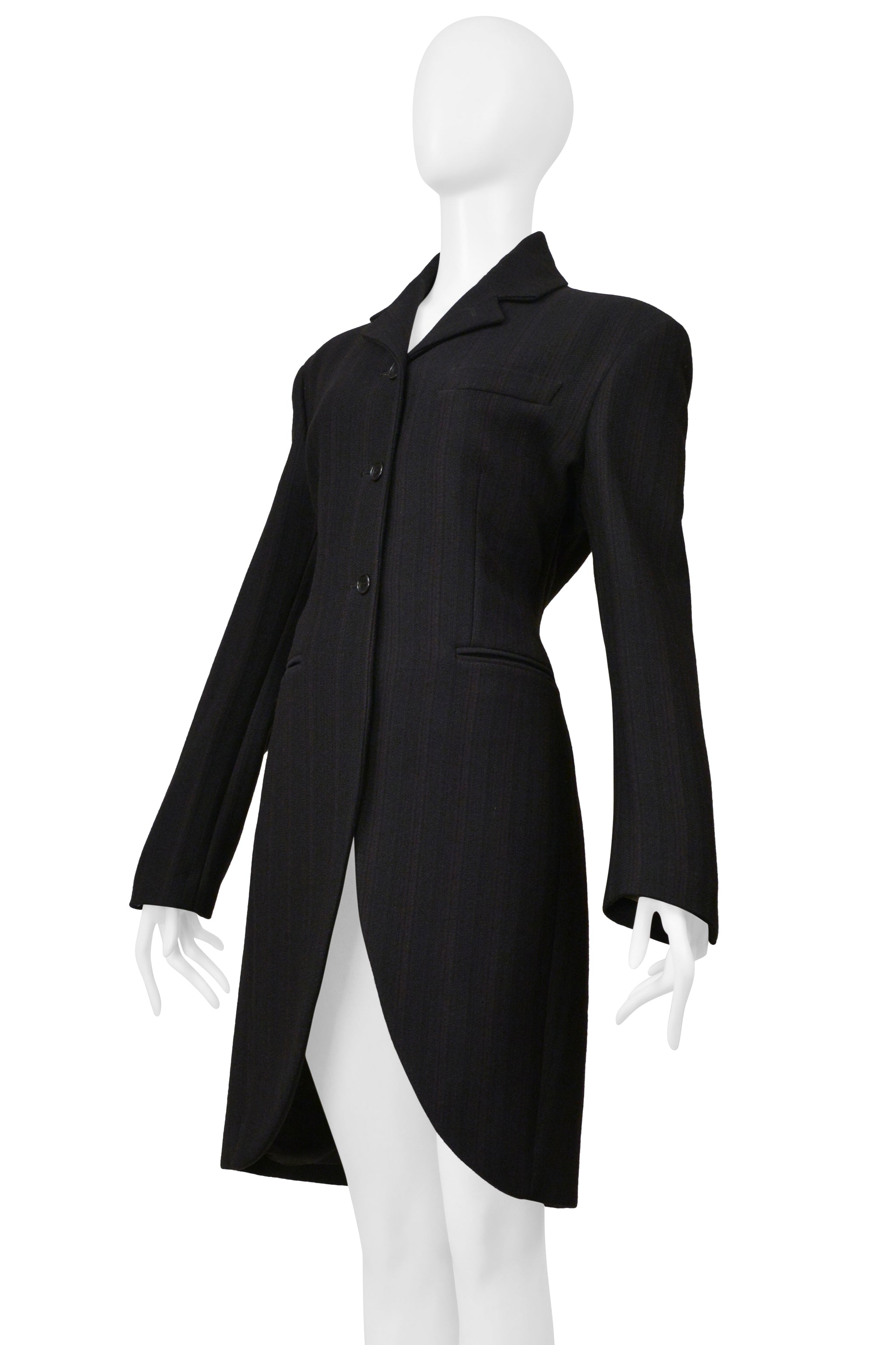 ROMEO GIGLI BLACK WOOL RIDING JACKET