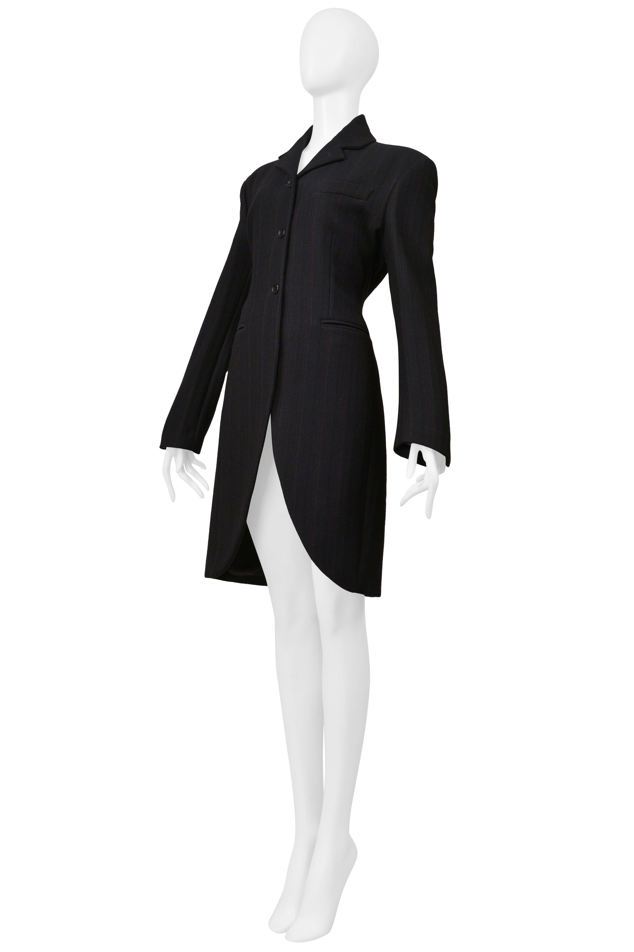 ROMEO GIGLI BLACK WOOL RIDING JACKET