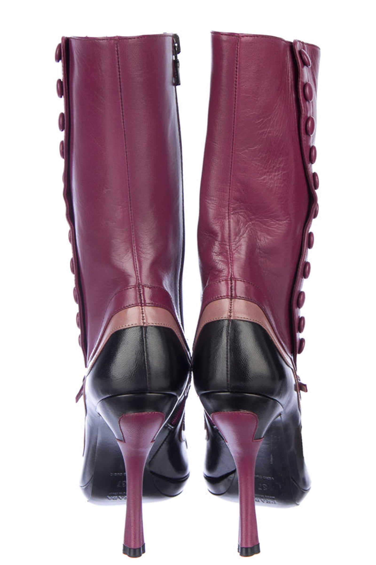 PRADA PURPLE FAIRY SPATS WITH HEEL 2008