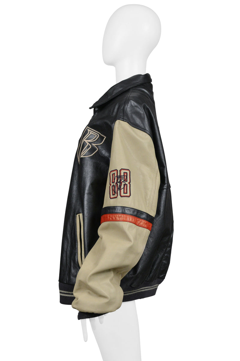 RUFF RYDERS UNISEX LEATHER BOMBER JACKET