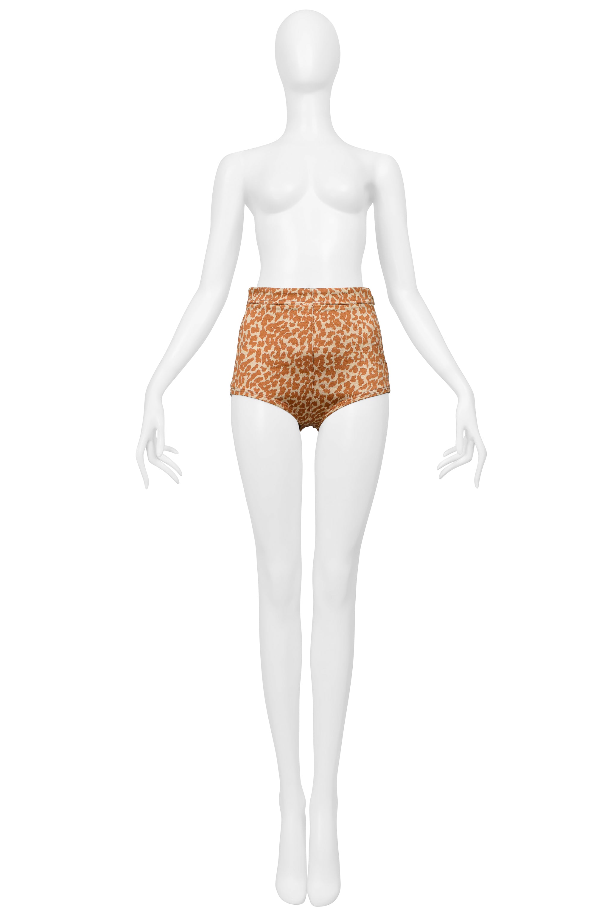 SAINT LAURENT PARIS LEOPARD MINI SHORTS 2020