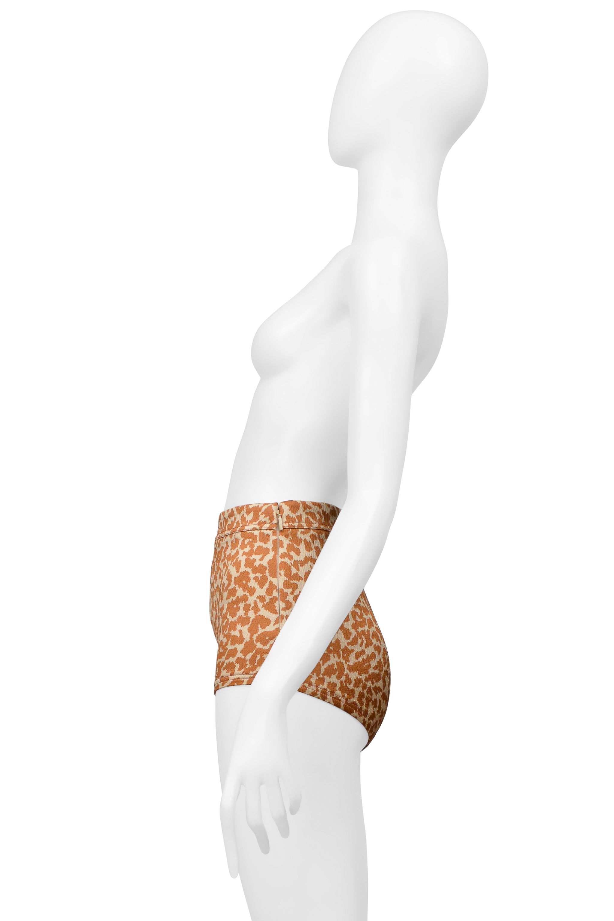 SAINT LAURENT PARIS LEOPARD MINI SHORTS 2020