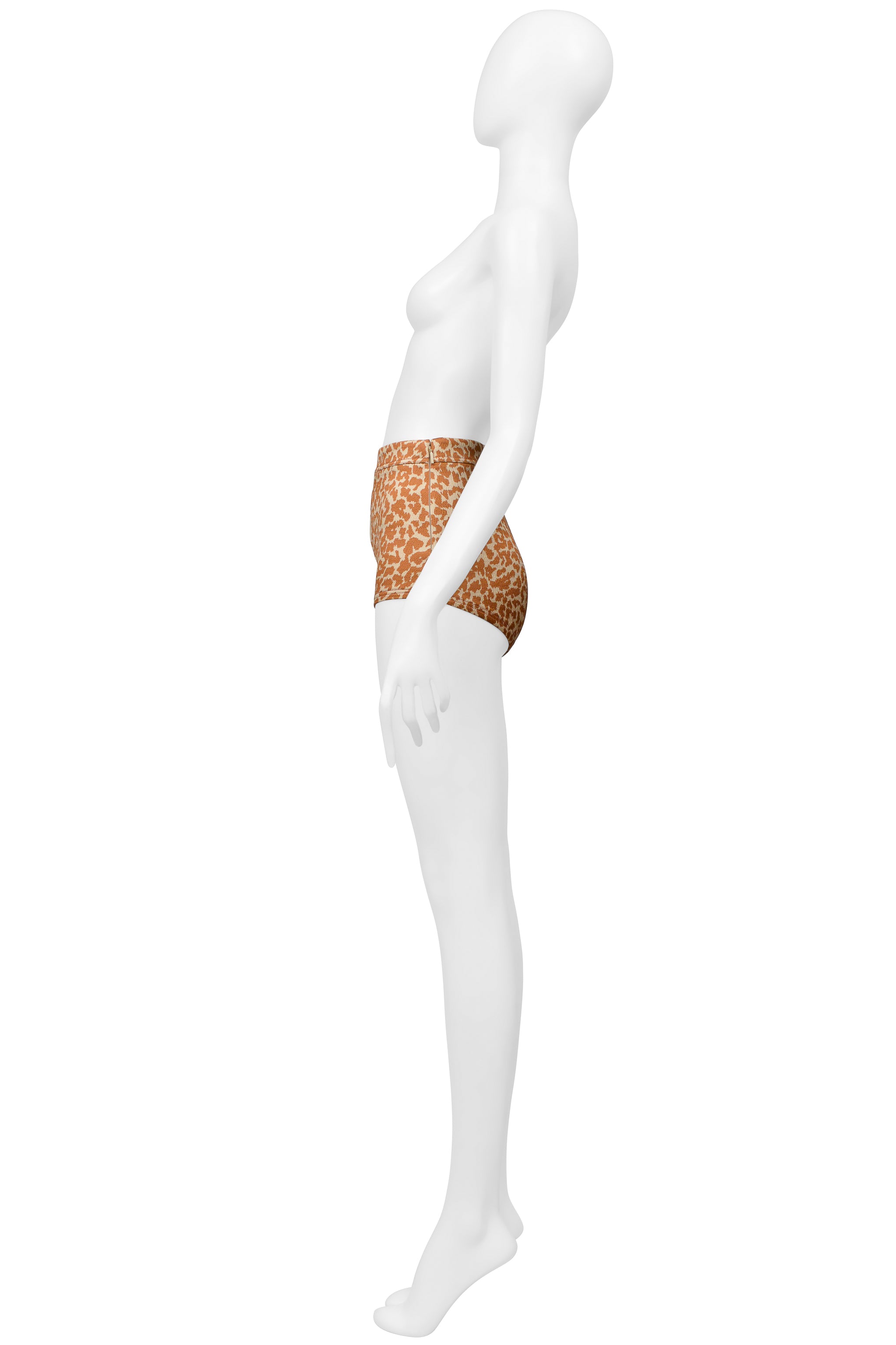 SAINT LAURENT PARIS LEOPARD MINI SHORTS 2020