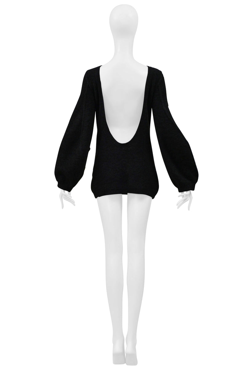 SONIA RYKIEL BLACK SWEATER WITH MIRROR MOSAIC HORSE DETAIL 2008