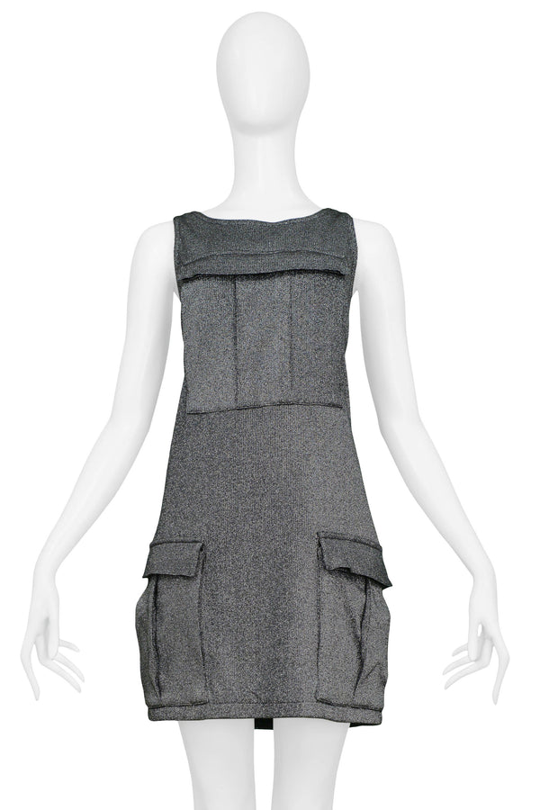 SPROUSE SILVER LARGE POCKET CARGO DRESS