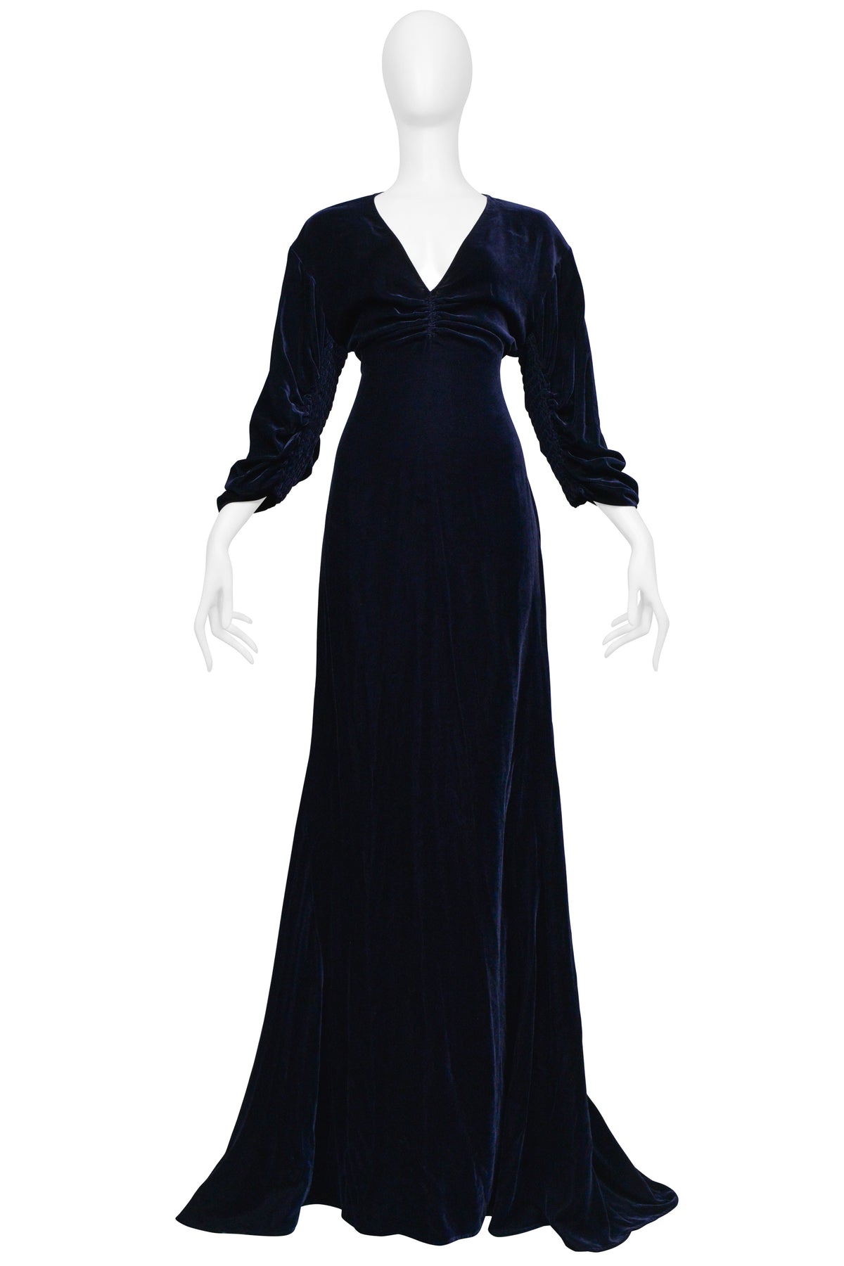 STELLA MCCARTNEY DARK NAVY VELVET GOWN