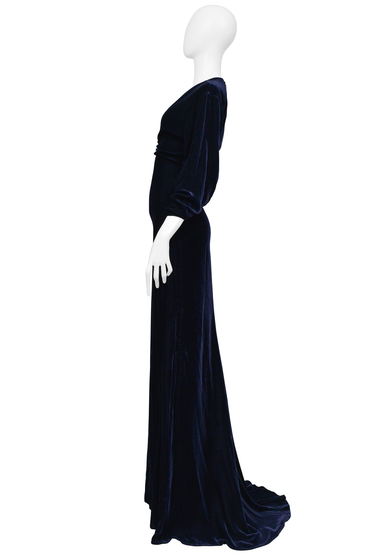 STELLA MCCARTNEY DARK NAVY VELVET GOWN