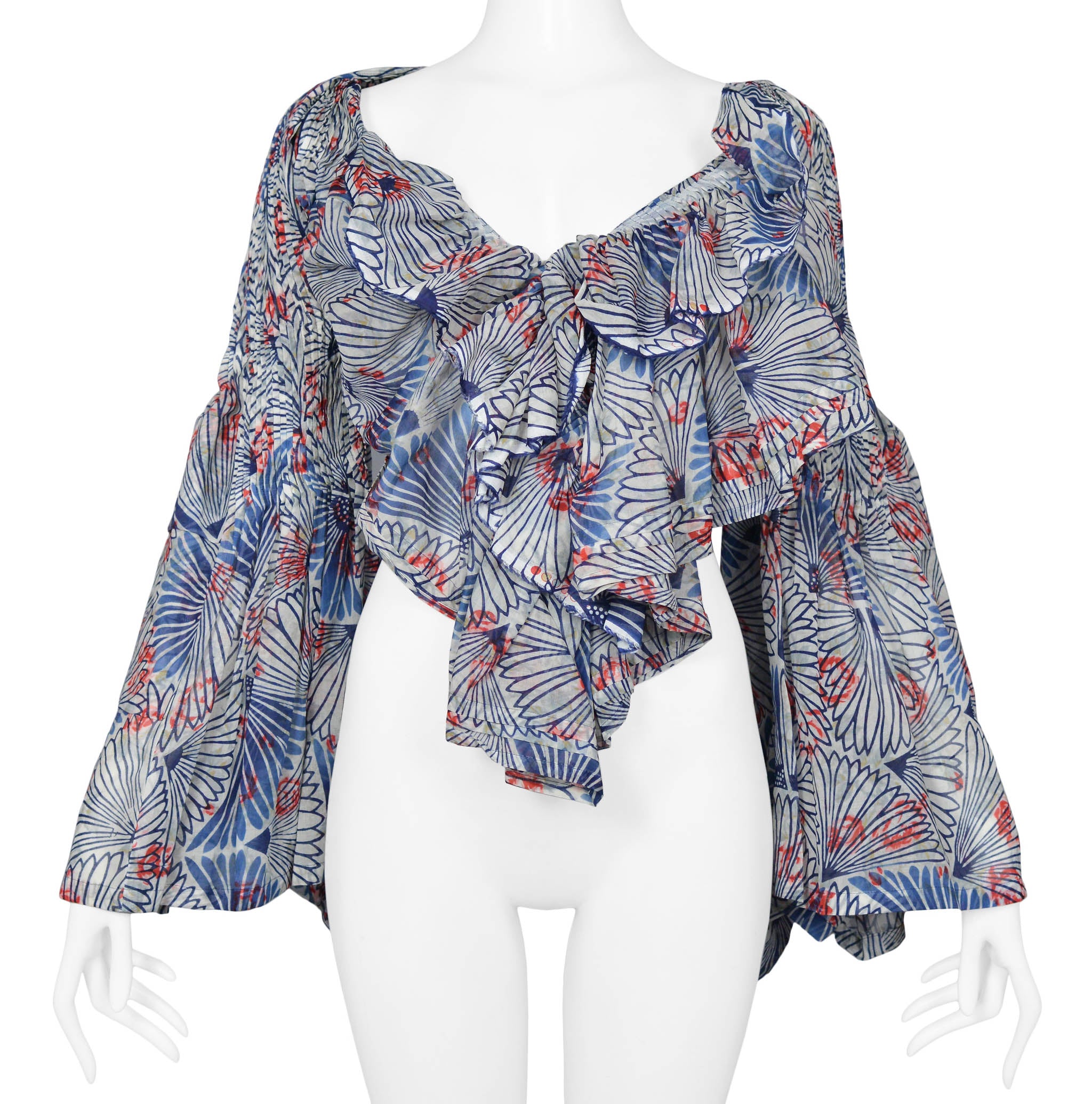 TAO FOR COMME DES GARCONS BLUE PRINTED BACKLESS TOP 2008