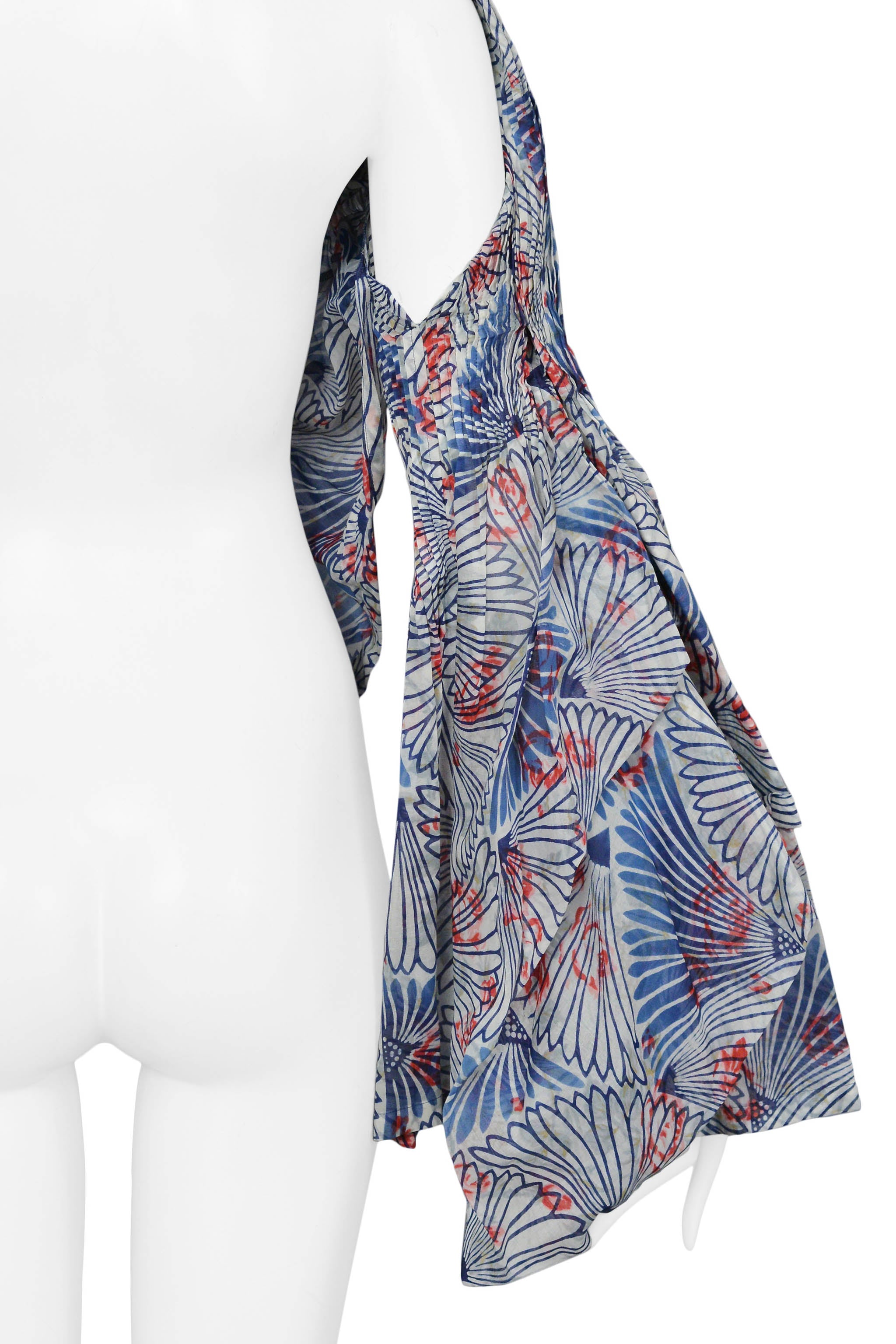 TAO FOR COMME DES GARCONS BLUE PRINTED BACKLESS TOP 2008