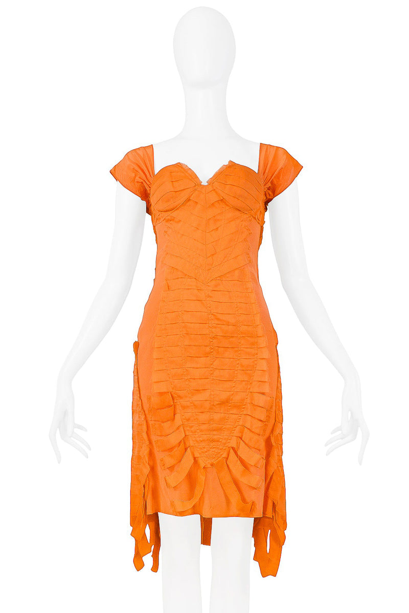 GUCCI BY TOM FORD ORANGE SILK COCKTAIL DRESS 2004 GUCCI BY TOM FORD ORANGE SILK COCKTAIL DRESS 2004