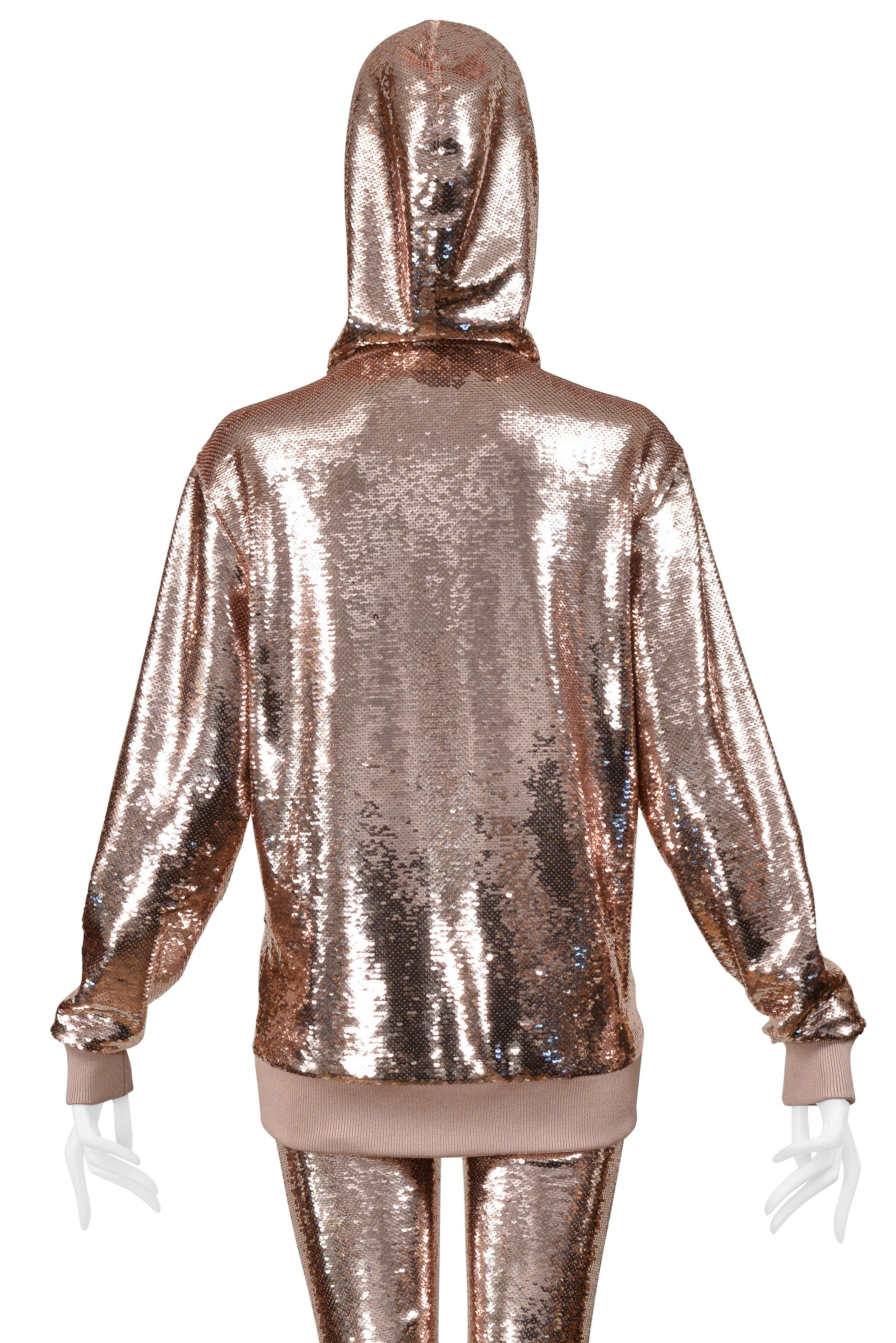 TOM FORD ROSE GOLD SEQUIN JOGGER JACKET 2018