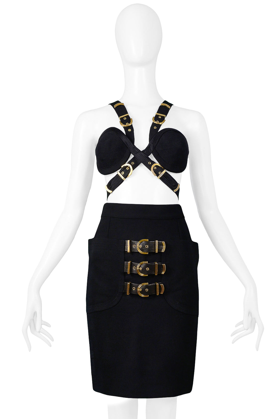 【VERSACE】 black wool skirt （関税送料込） $_57.JPG?set_id=880000500F