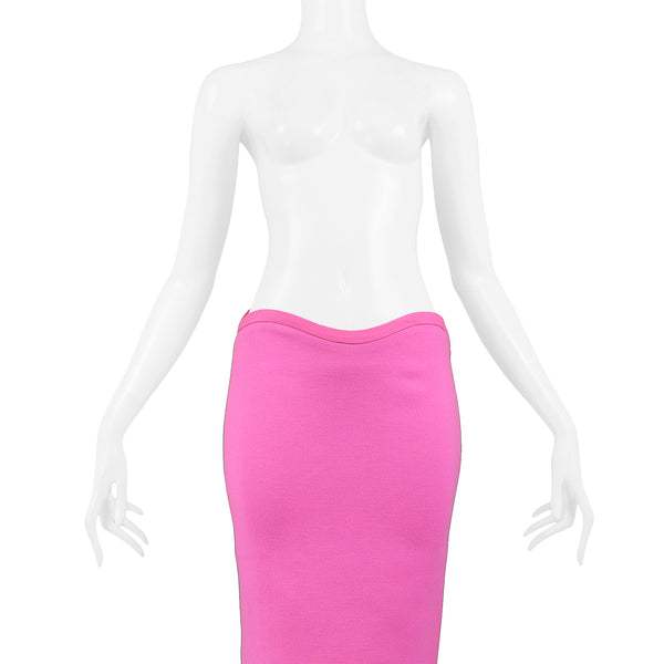 Neon pink pencil skirt discount