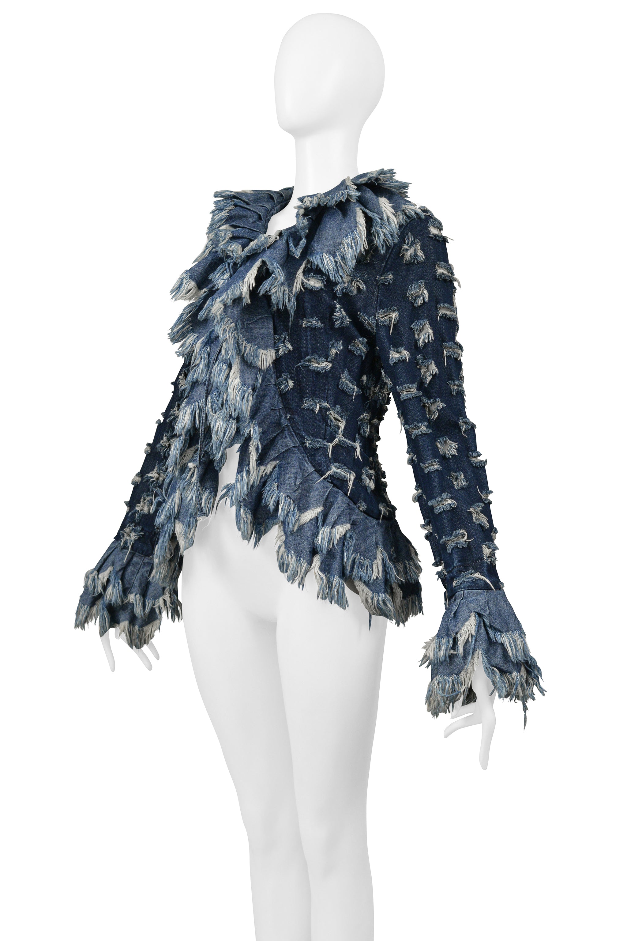 VIVIENNE WESTWOOD ANGLOMANIA "CUT AND SLASH AND PULL" DENIM JACKET