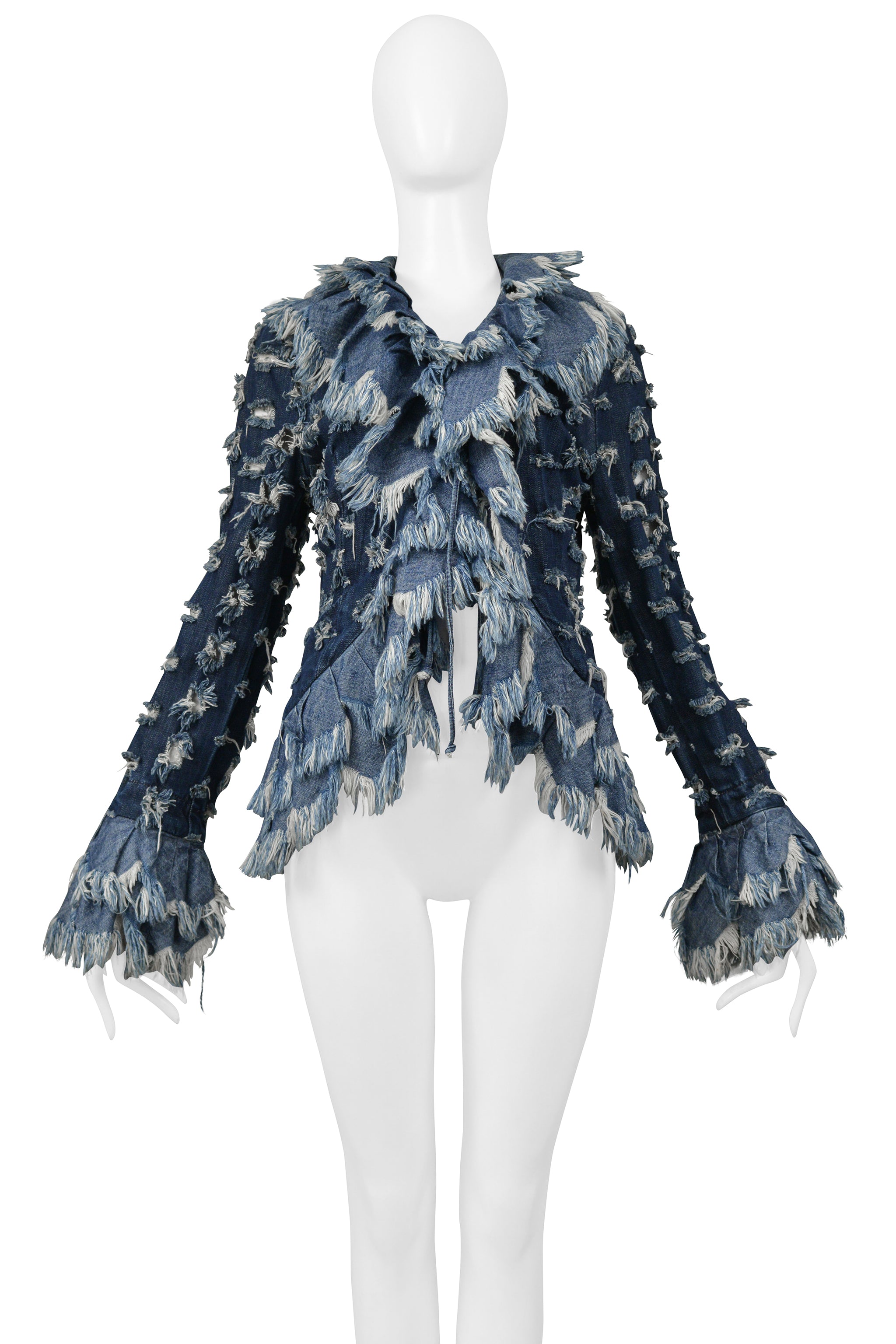 VIVIENNE WESTWOOD ANGLOMANIA "CUT AND SLASH AND PULL" DENIM JACKET