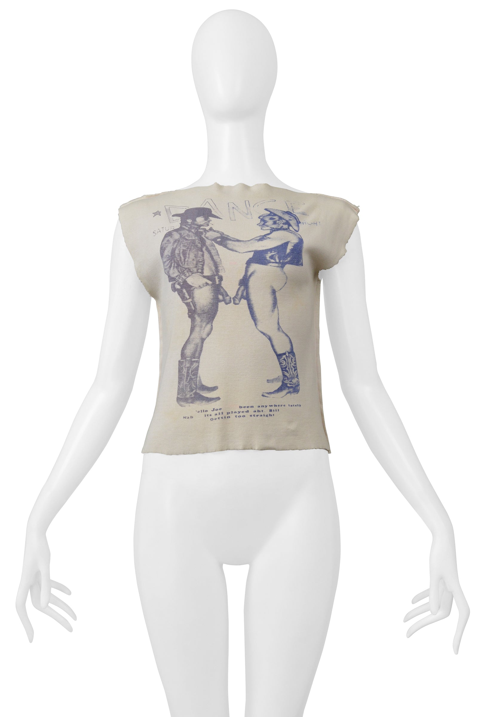 GOD MALCOLM McLAREN ノースリーブ　Tee Vintage Designer Vivienne Westwood Clothing