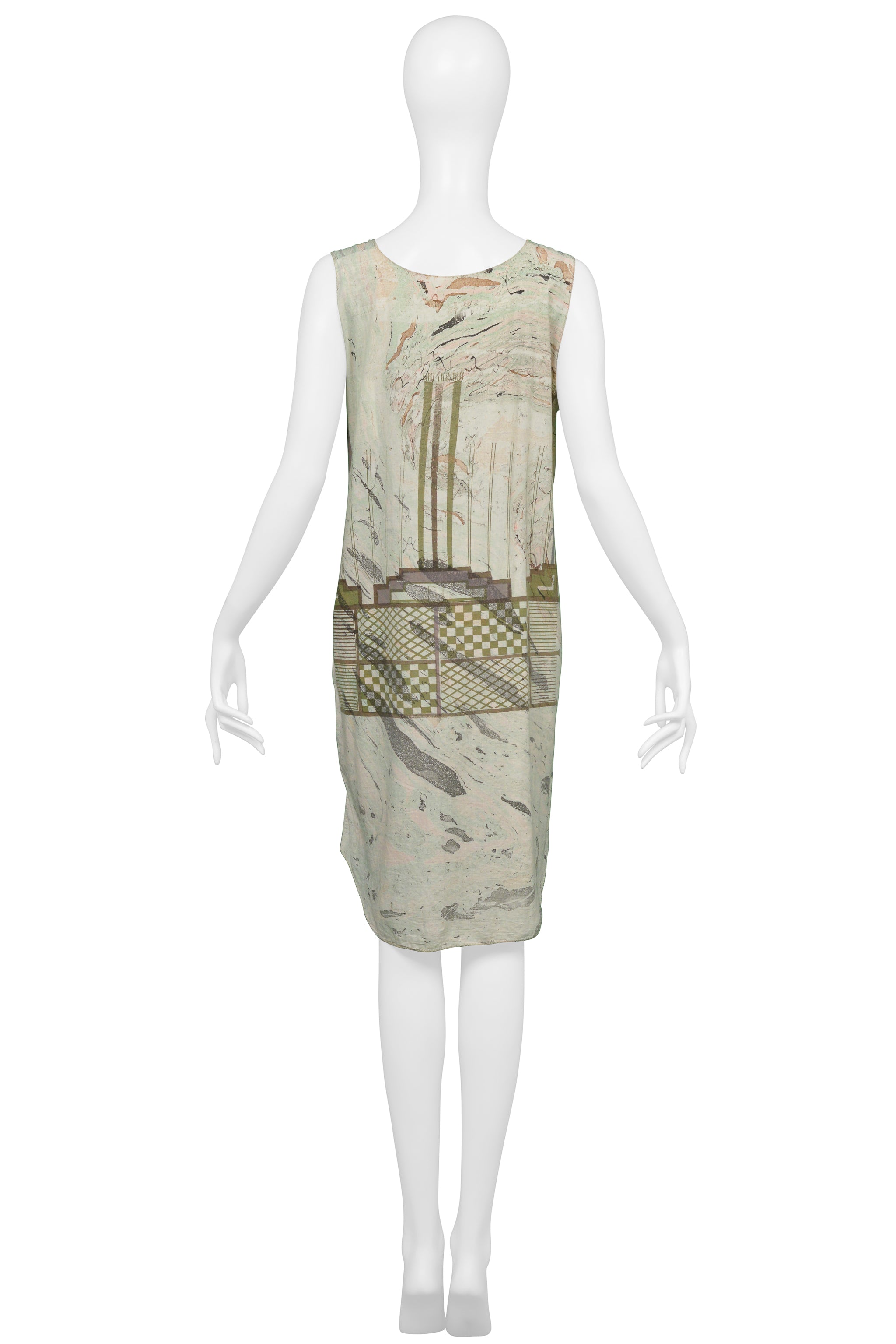 VIVIENNE WESTWOOD & MALCOLM MCLAREN WORLDS END GRAPHIC PRINT COTTON DRESS