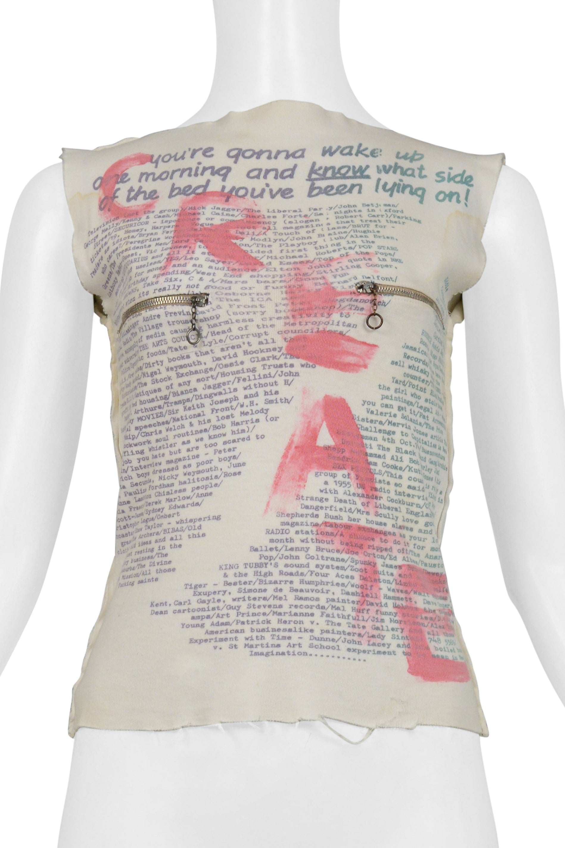 VIVIENNE WESTWOOD & MALCOLM MCLAREN SEX "CREATE" T-SHIRT 1975-76