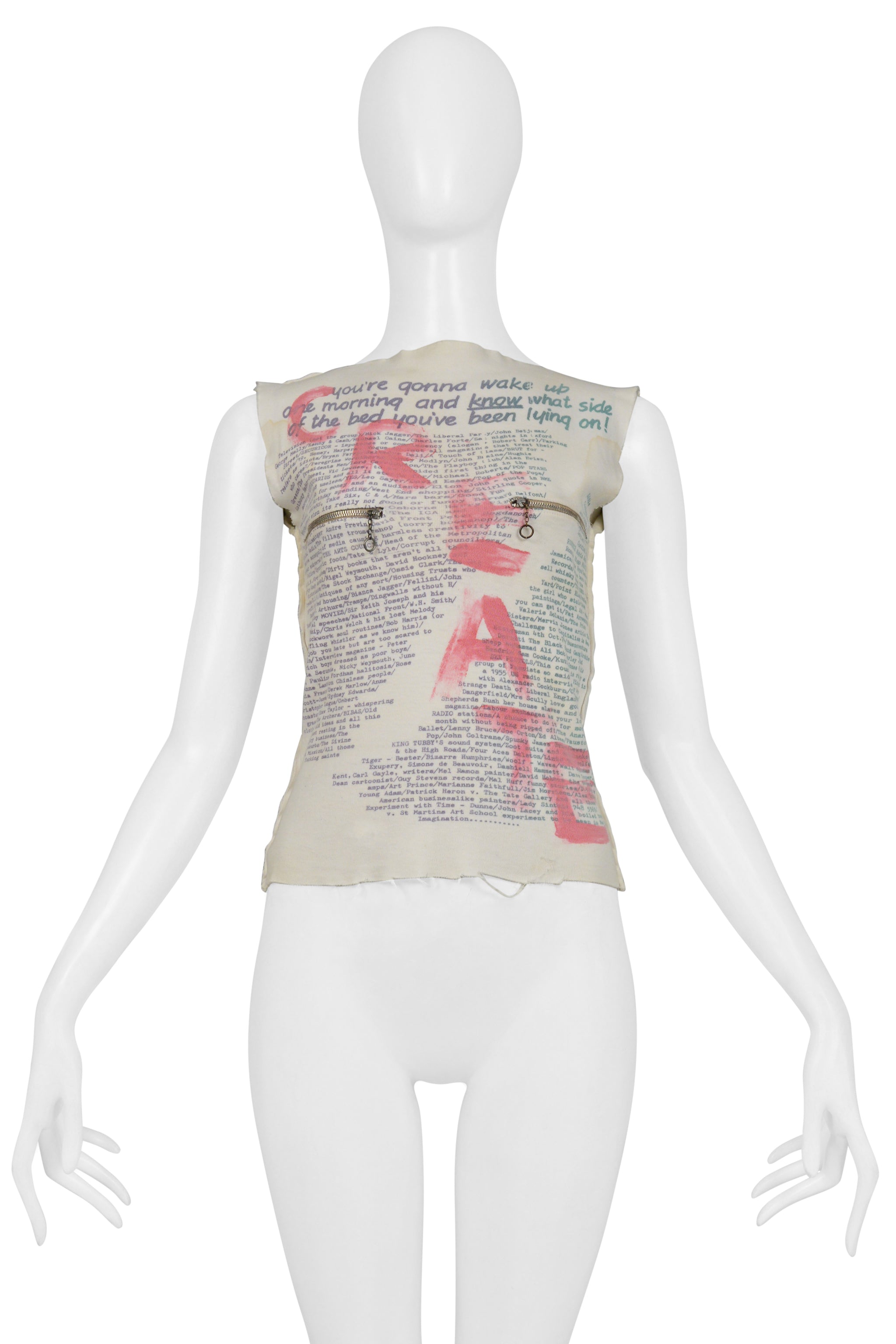 VIVIENNE WESTWOOD & MALCOLM MCLAREN SEX "CREATE" T-SHIRT 1975-76