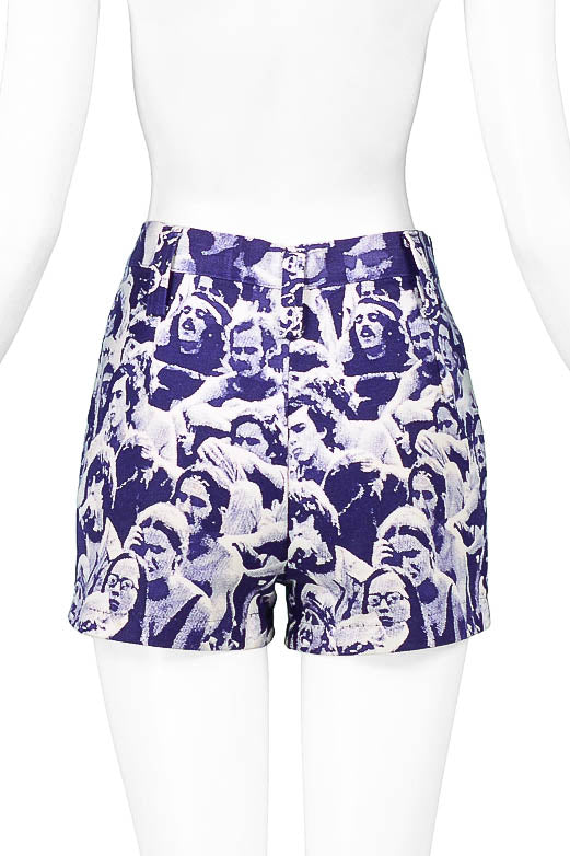 WOODSTOCK PRINT BUTTON UP SHORTS