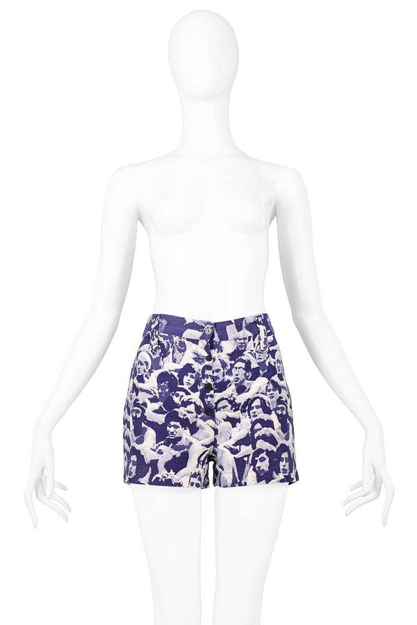 WOODSTOCK PRINT BUTTON UP SHORTS