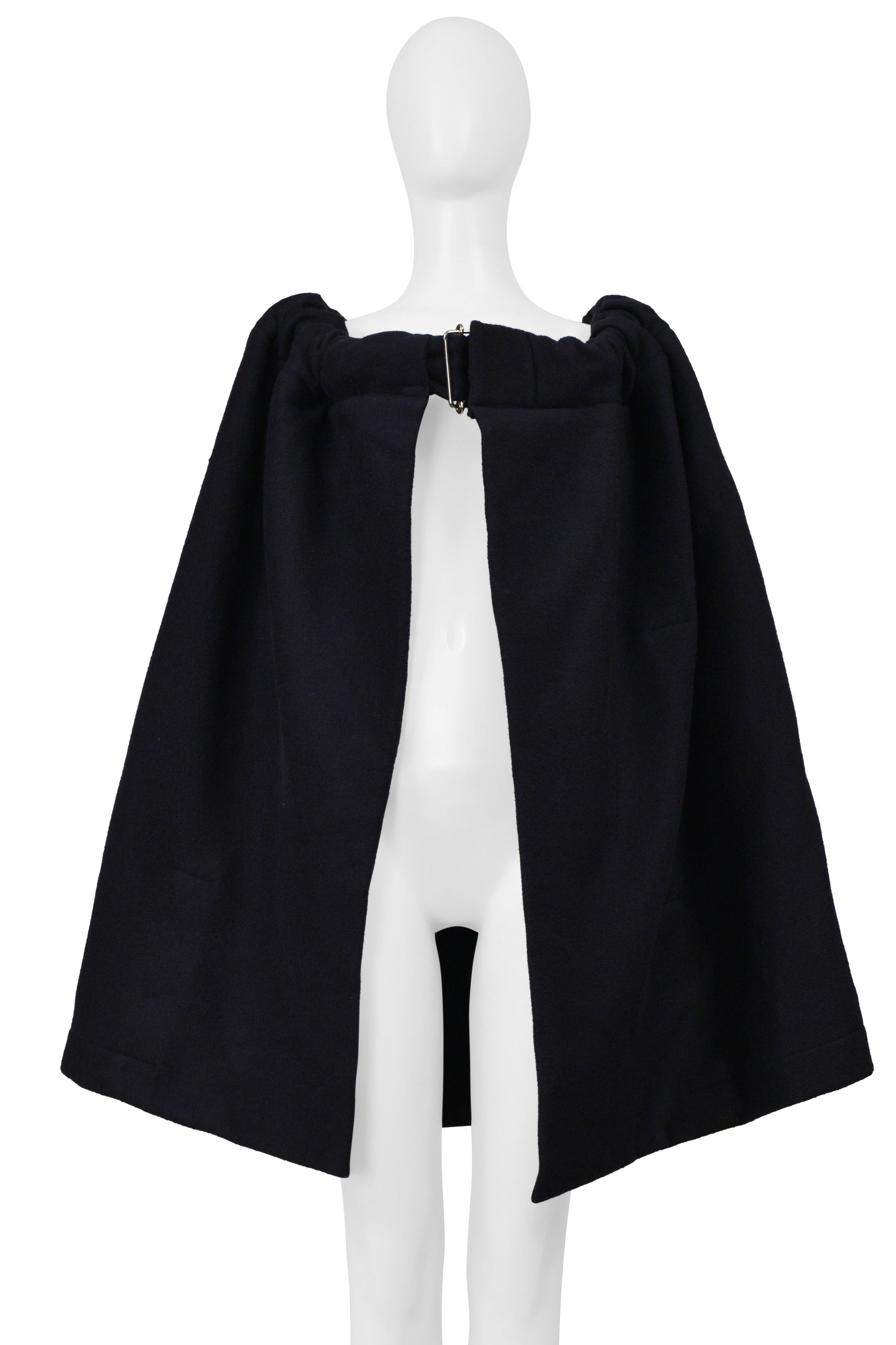 YOHJI YAMAMOTO NAVY WOOL CAPE 1999-2000