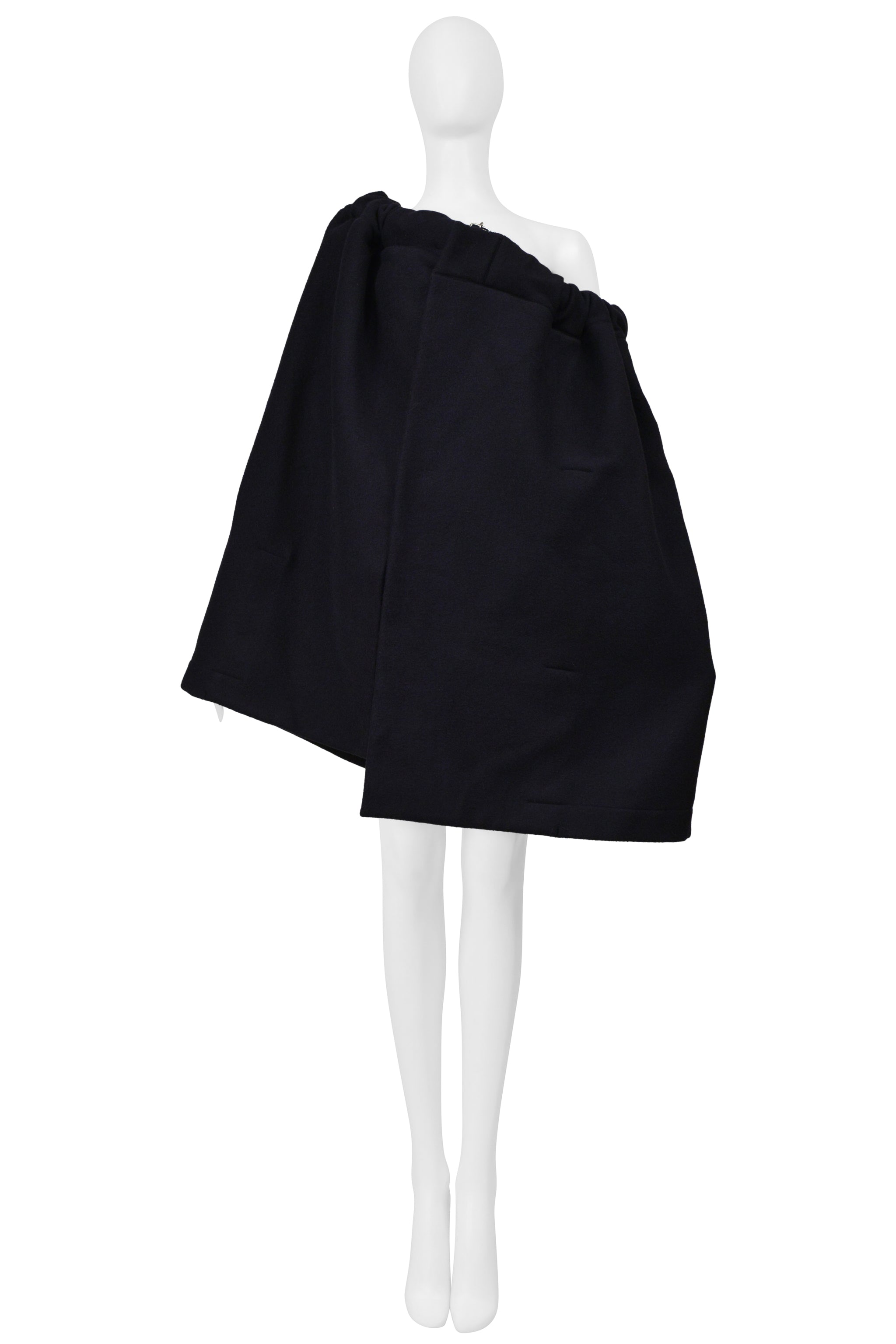 YOHJI YAMAMOTO NAVY WOOL CAPE 1999-2000