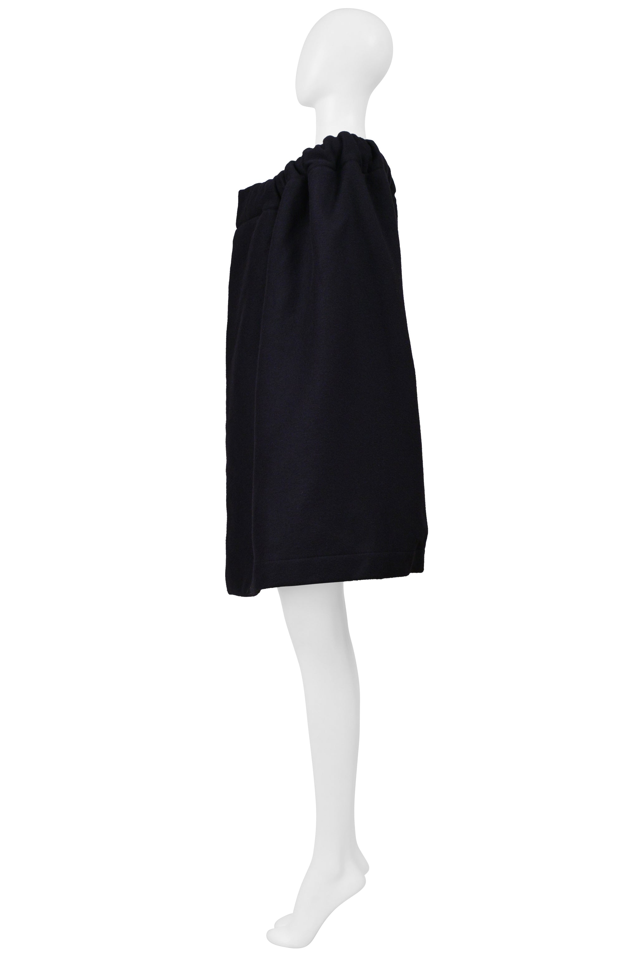 YOHJI YAMAMOTO NAVY WOOL CAPE 1999-2000