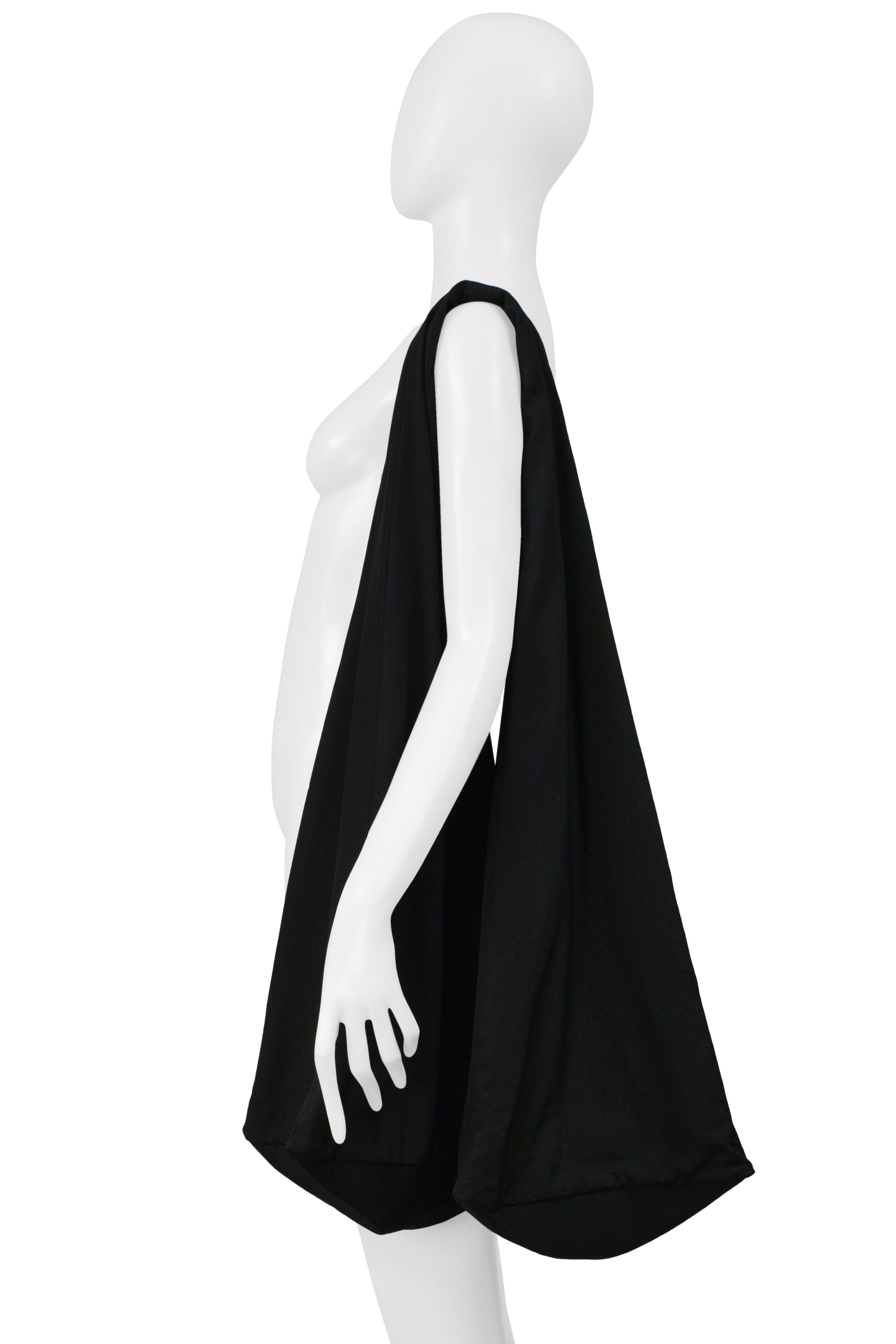 YOHJI YAMAMOTO BLACK WOOL GABARDINE BAG 2001