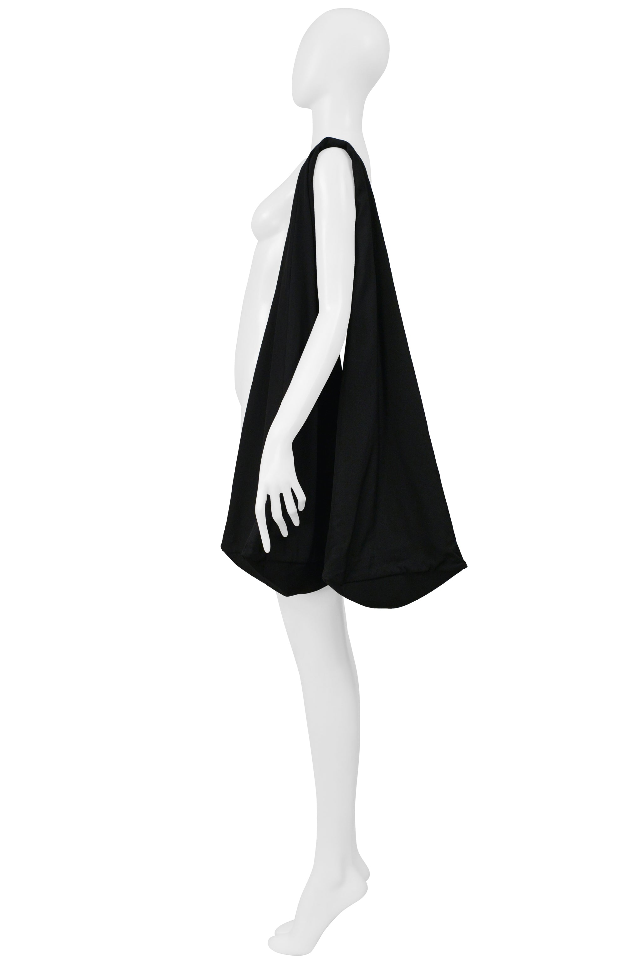 YOHJI YAMAMOTO BLACK WOOL GABARDINE BAG 2001