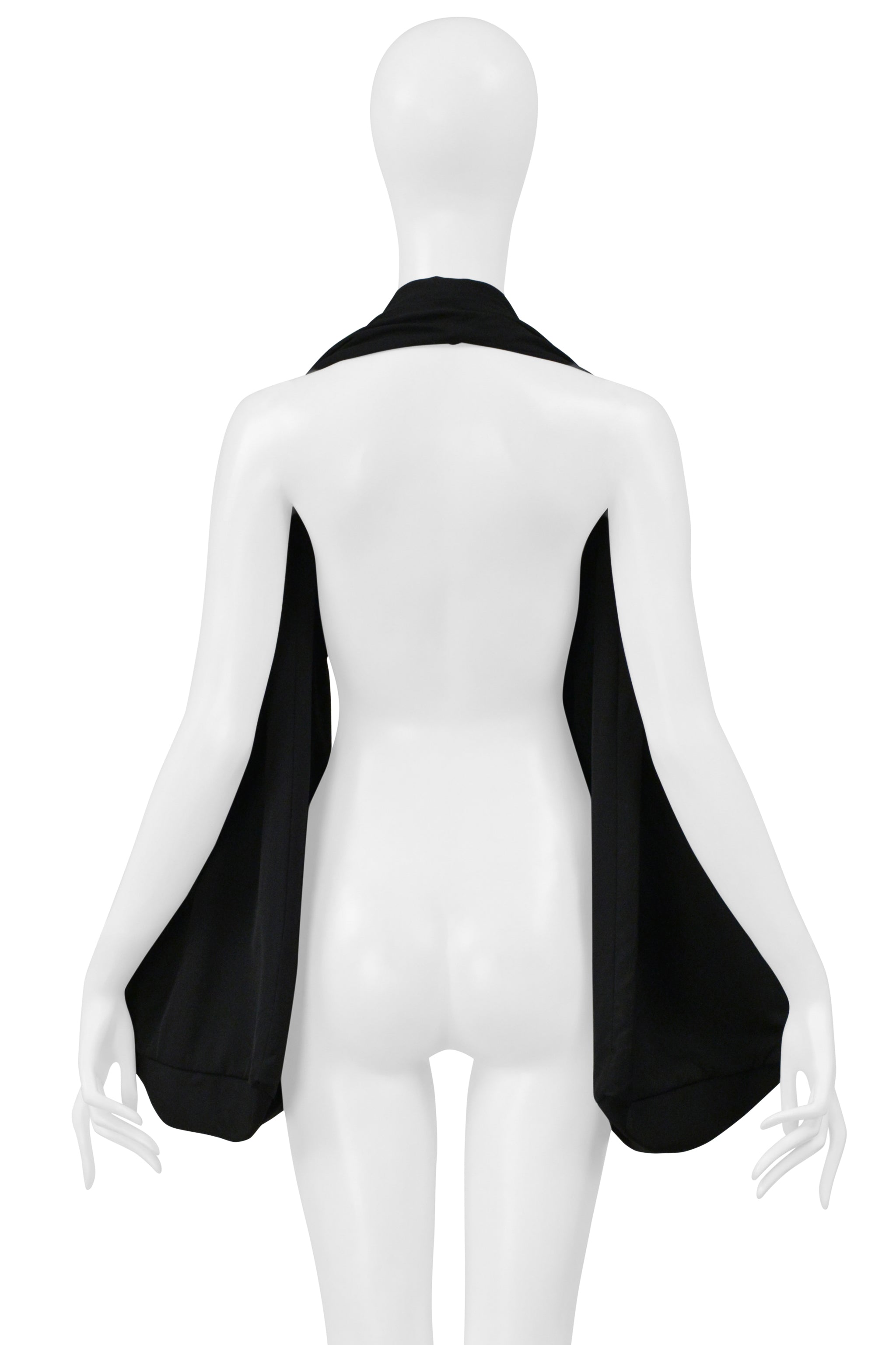 YOHJI YAMAMOTO BLACK WOOL GABARDINE BAG 2001